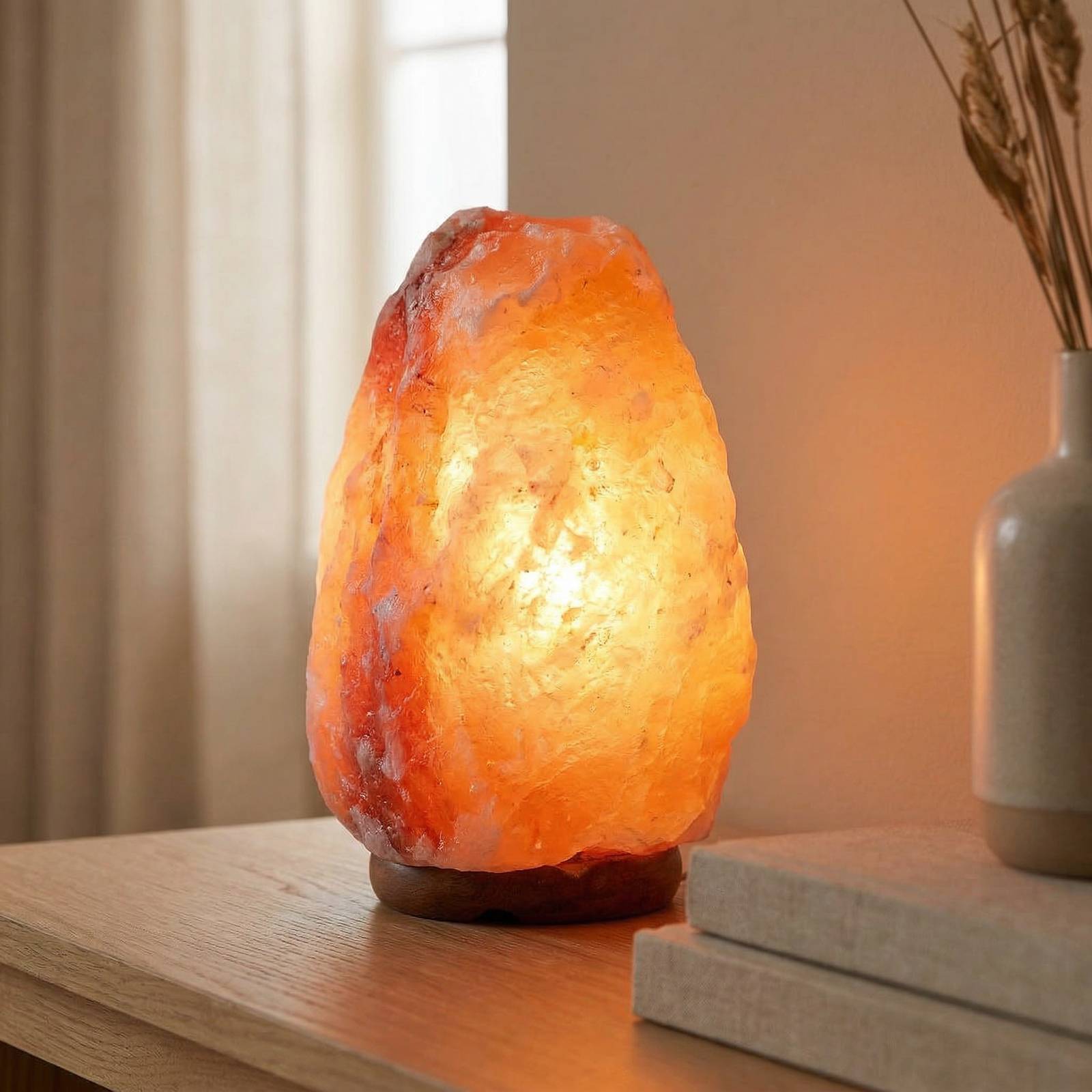 Wagner Life Lampe de sel rocher, sans socle, 2-3 kg, ambre