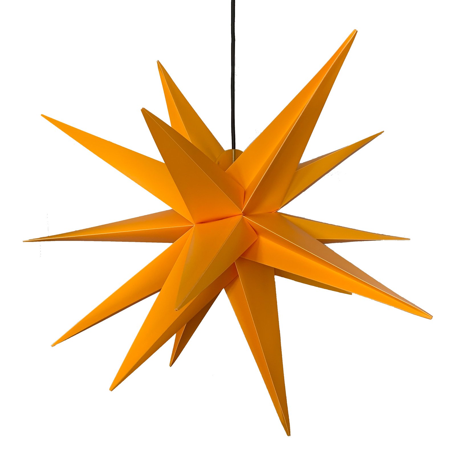 Dekoračná hviezda XXL exteriér 18-cípa Ø 80cm žltá