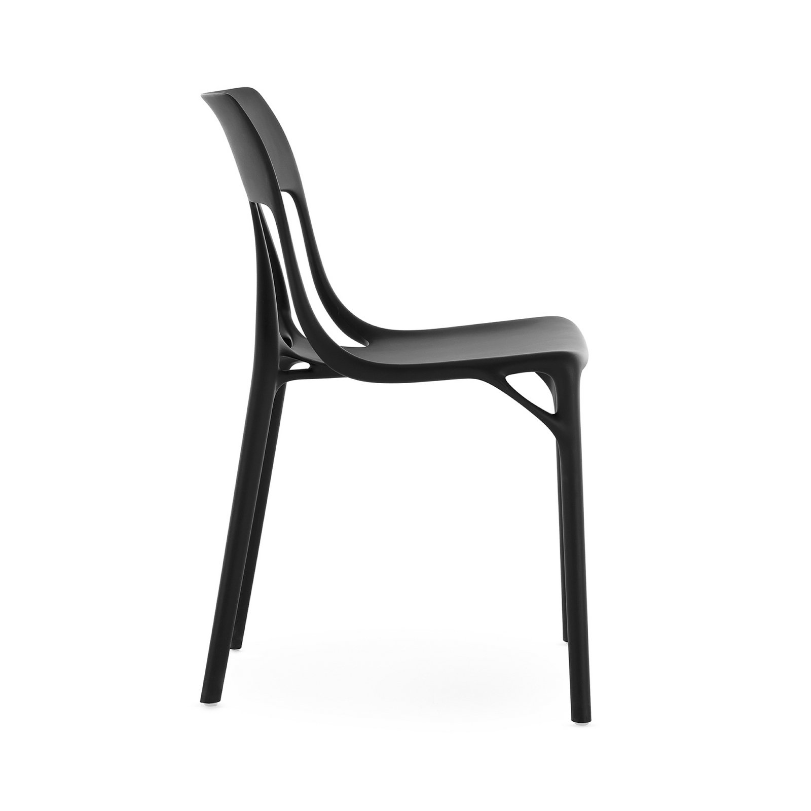 Chaises A.I. Lite, noir, hauteur 80 cm, lot de 2 - Kartell
