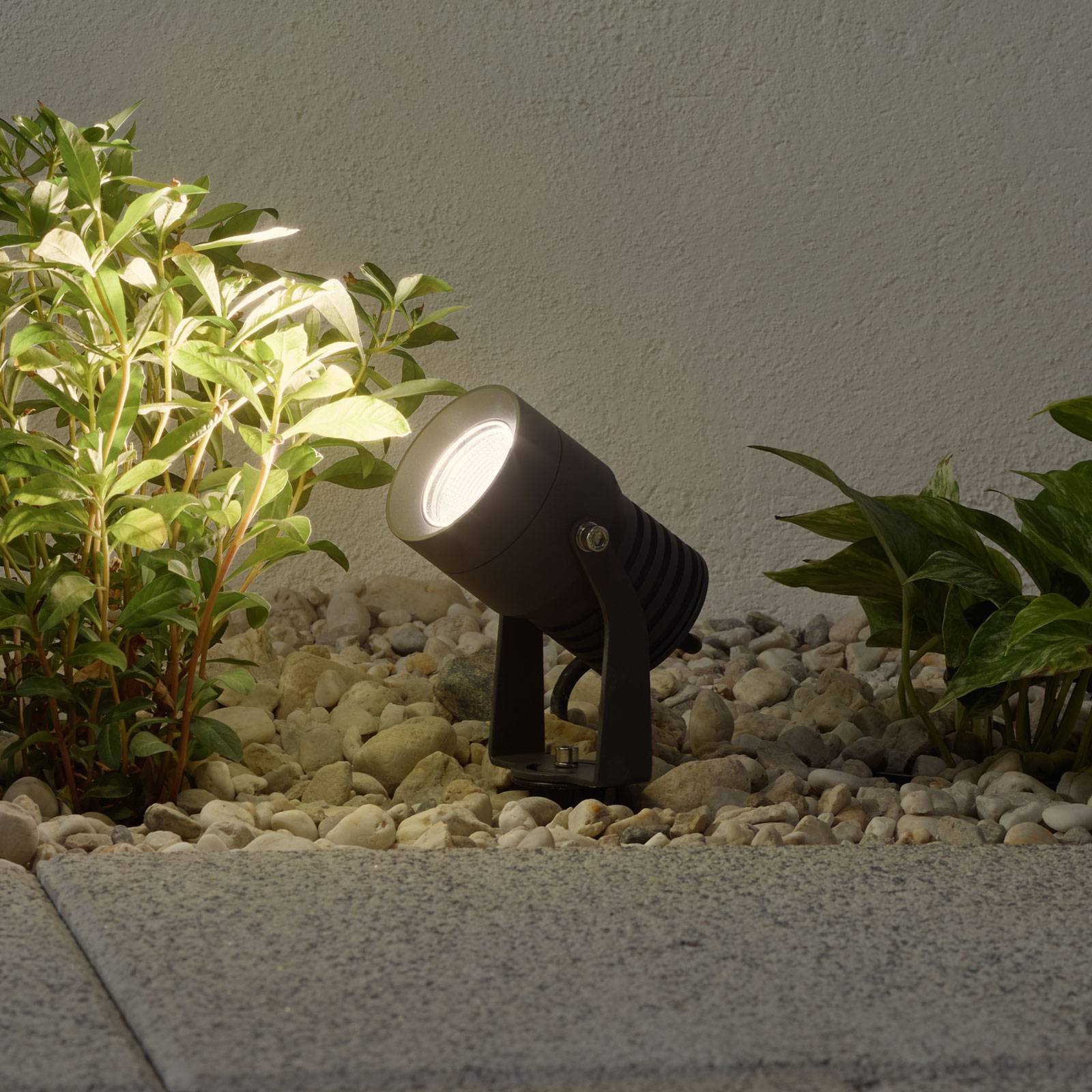 Udendørs LED-spot Jon med bevægeligt lampehoved