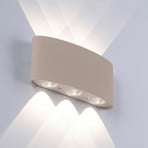 Paul Neuhaus applique da esterni LED Carlo, 17 cm, color sabbia