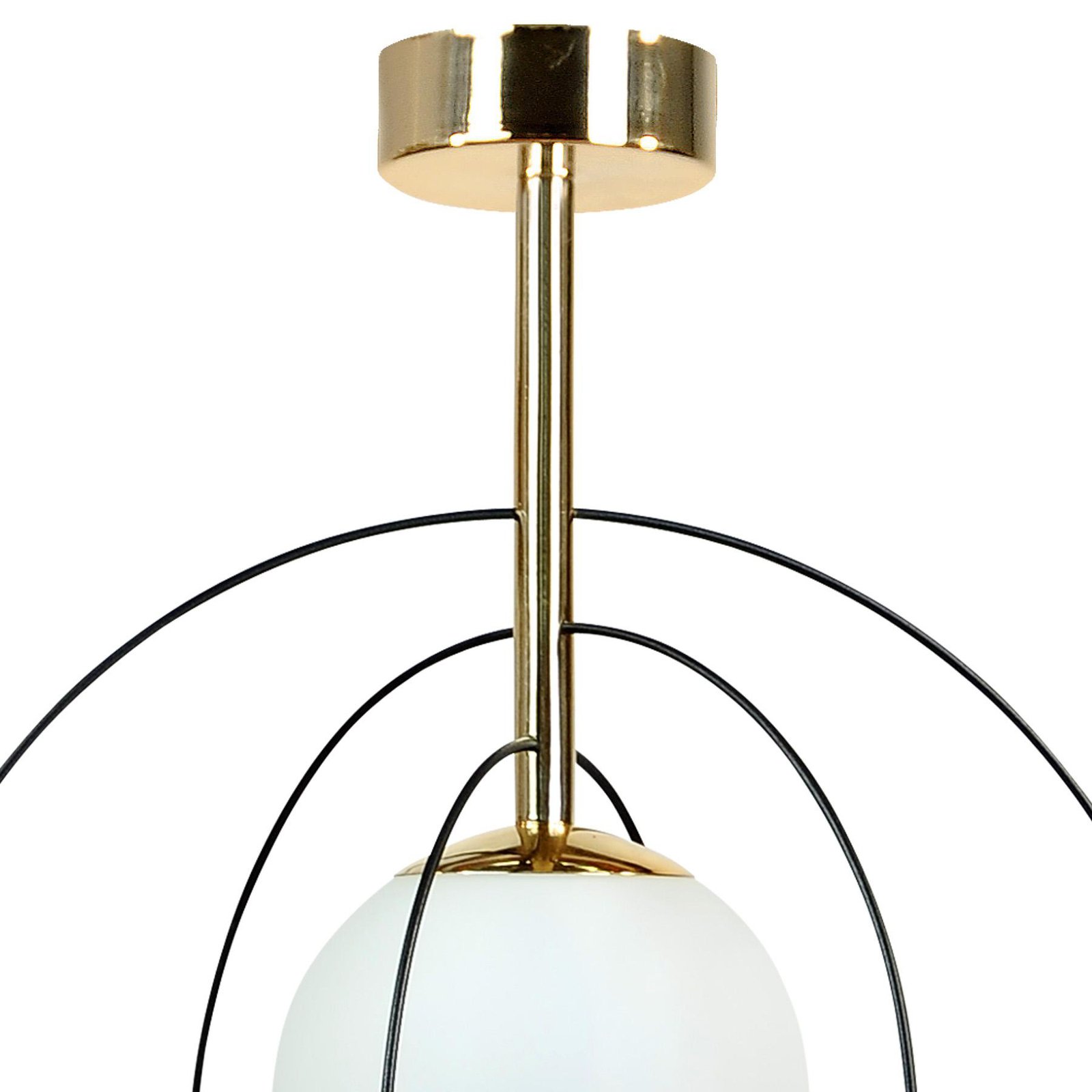 Euluna loftslampe Spinn, 1-lys, glas, Ø 35 cm