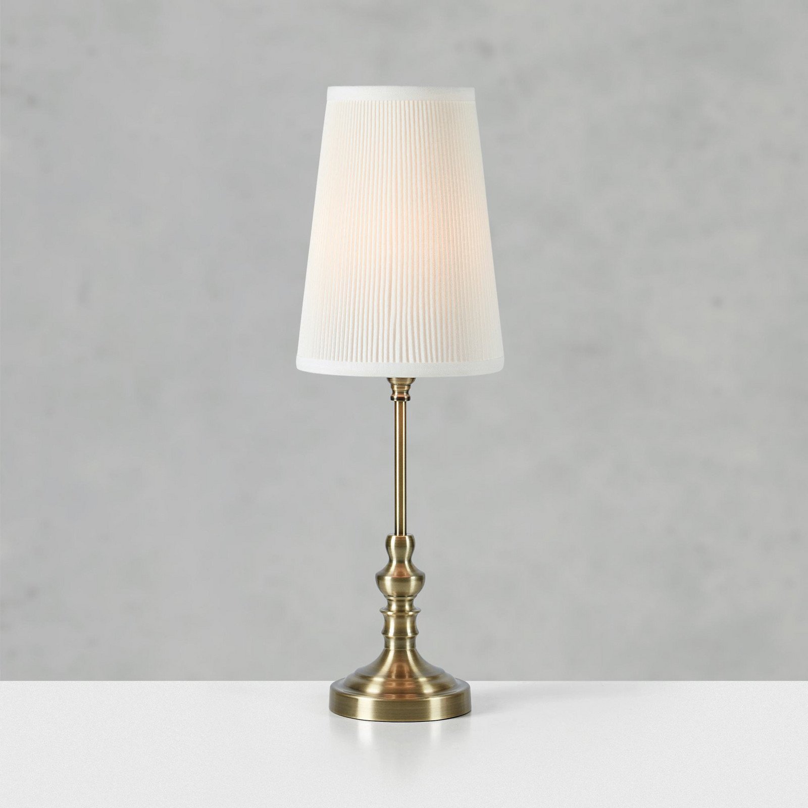 Markslöjd Lampa de masă Noble culoare alamă/alb natural înălțime 56 cm material textil - Camera de zi / sufragerie - alamă alb natural - Țesătură / Textil