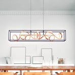 LED pakabinamas šviestuvas „SELINA“, juodos ir auksinės spalvos, ilgis 110 cm,