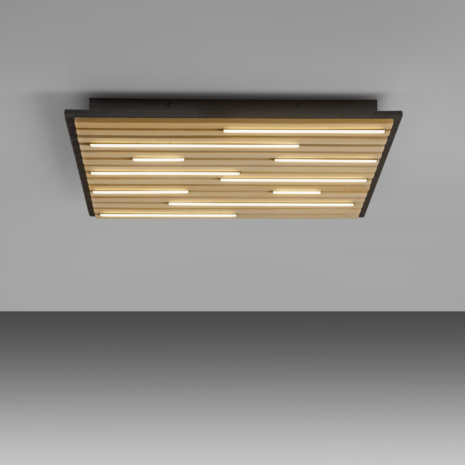 Paul Neuhaus Smart LED lubinis šviestuvas Q-Acoustic wood 62 x 62 cm