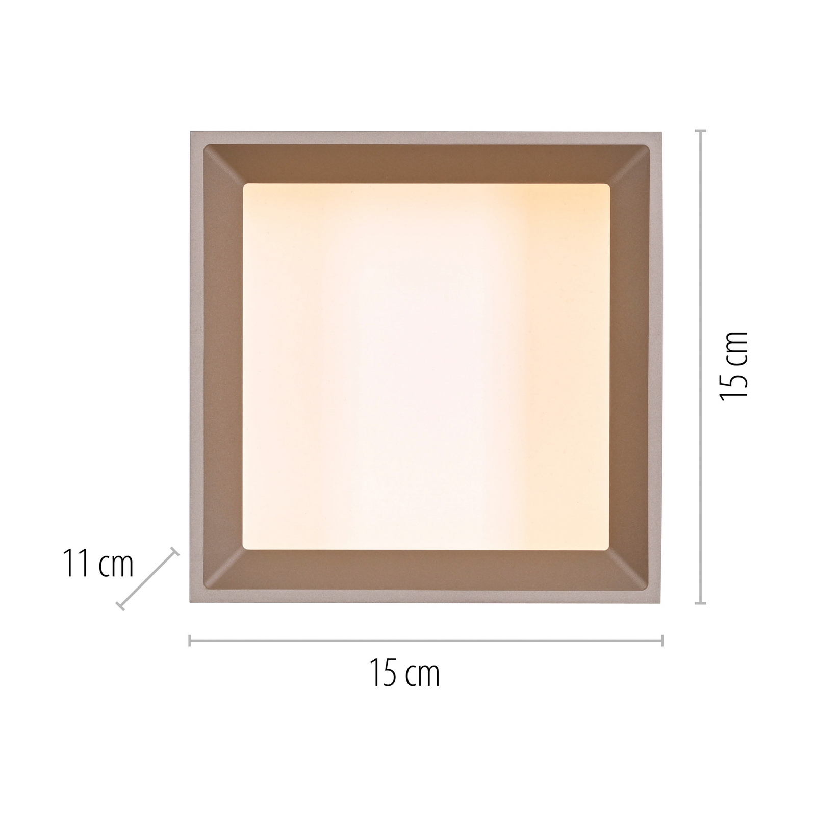 LED-stropna svetilka PURE Manhatten, bronasta, 1-žarilna, CCT