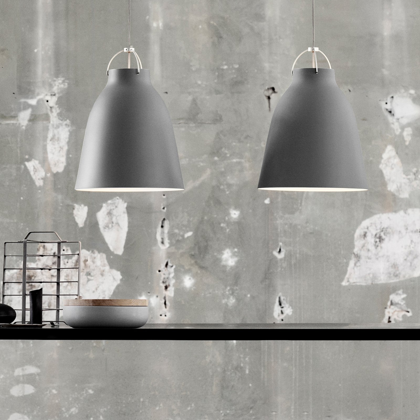 Caravaggio™ P3 Závěsná Lampa Matt Grey45 - Fritz Hansen