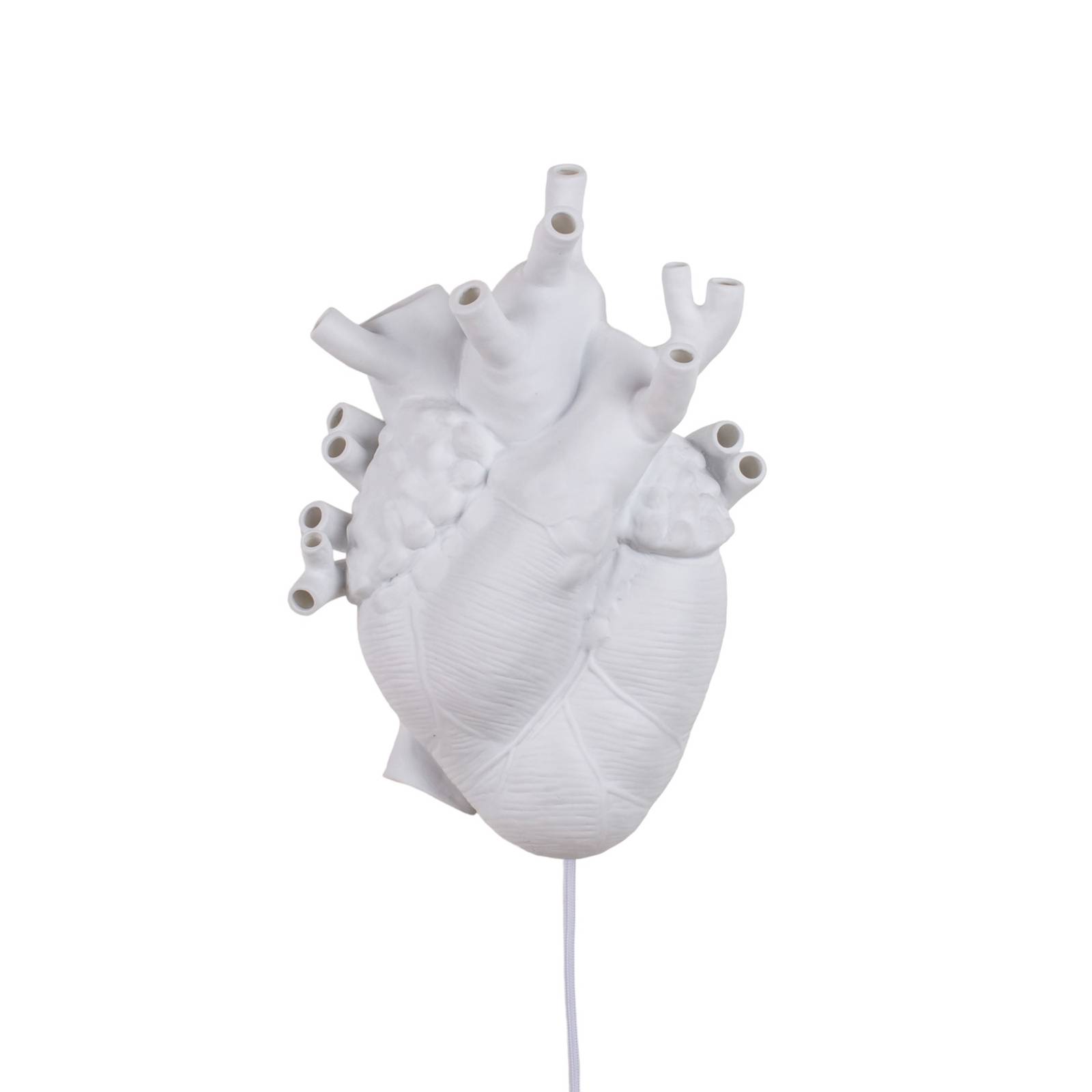 Image of Applique LED Heart Lamp en porcelaine, blanche 8008215099255