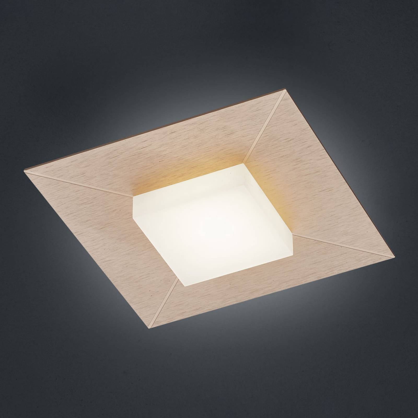 BANKAMP Diamond ceiling light 17x17cm, rose gold
