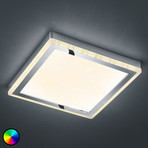 LED-Deckenleuchte Slide, weiß, eckig
