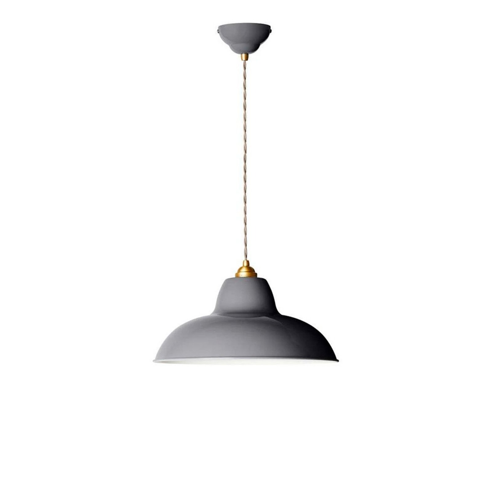 Original 1227 Midi Wide Brass Pendant Elephant Grey - Anglepoise