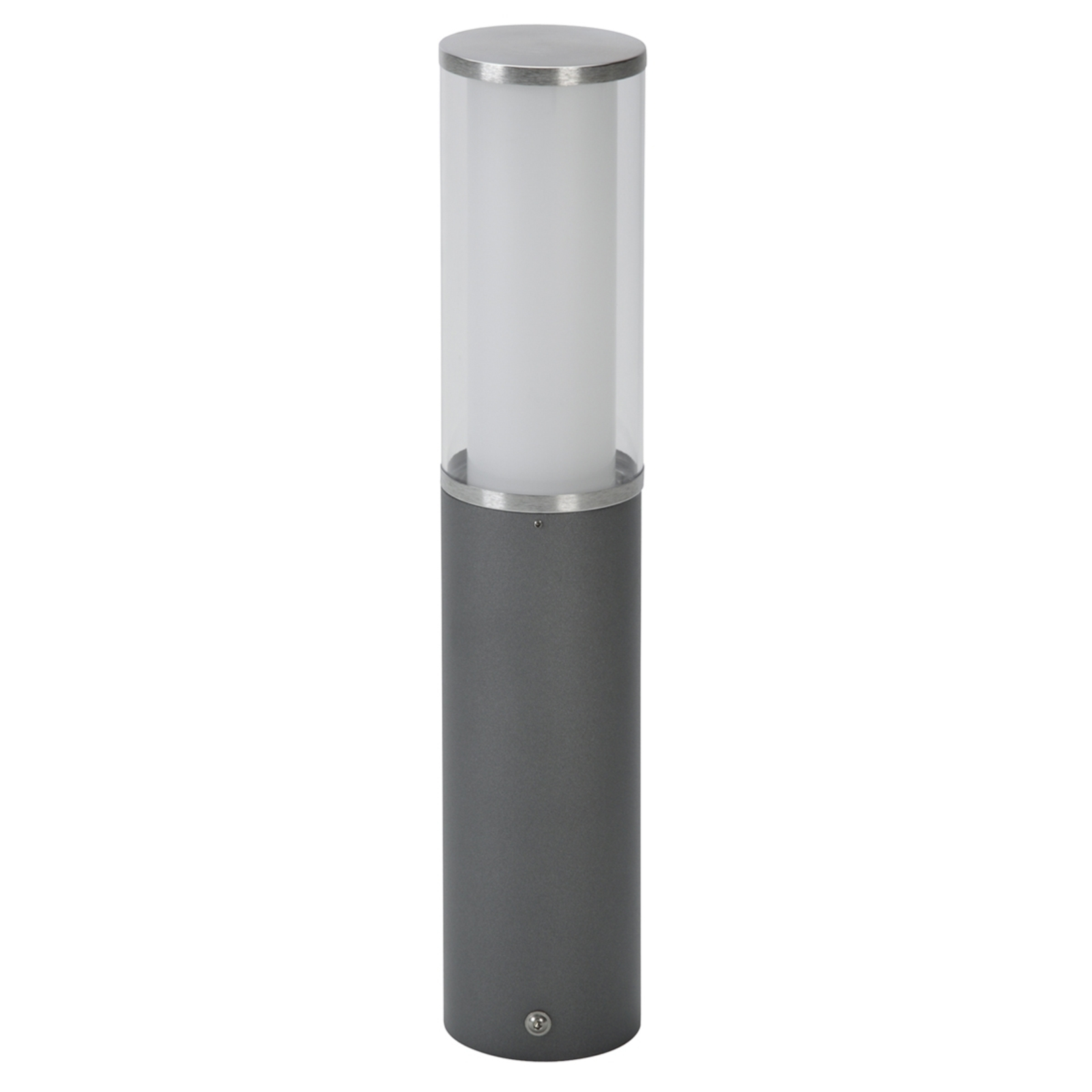 Albert Leuchten Distinctive pillar light Elicio, stainless steel, stainless steel, acrylic glass, opal glass, E27, 20 W, energy efficiency: A++, H: 50 cm