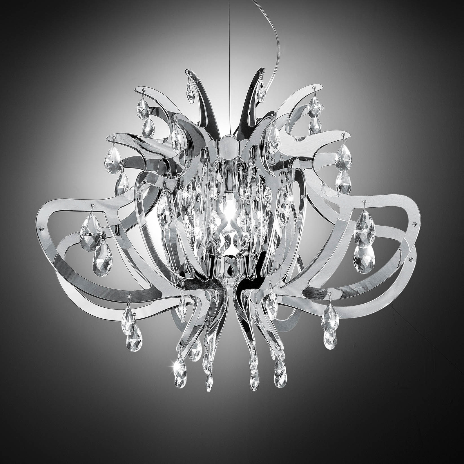 Slamp Lillibet - srebrna designerska lampa wisząca