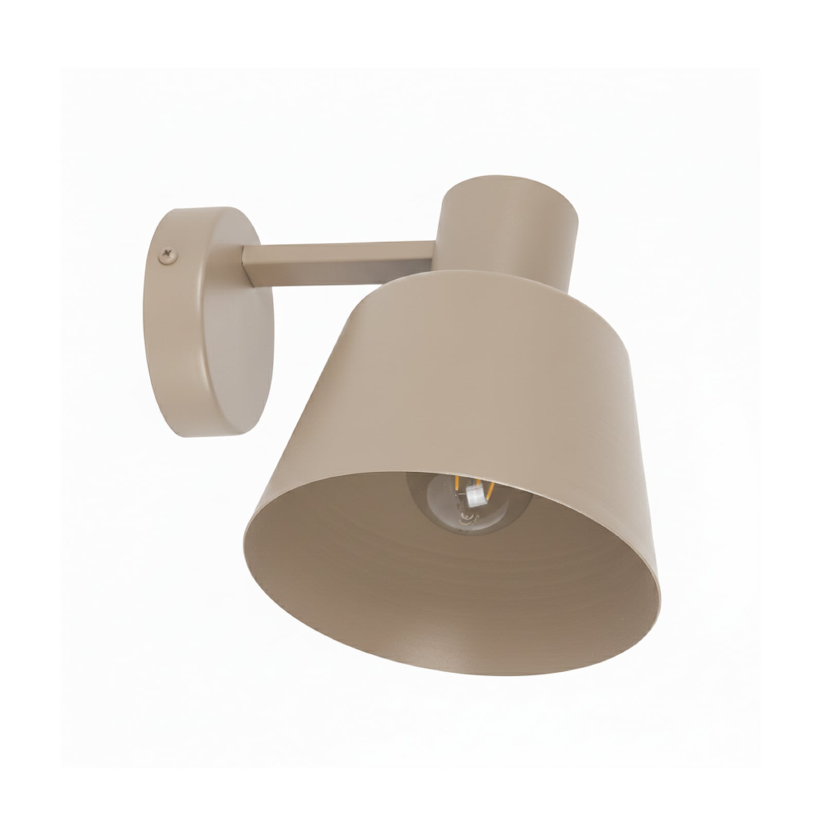 Wandleuchte Dunka, beigefarben, 1-flammig, Stahl, Höhe 17 cm