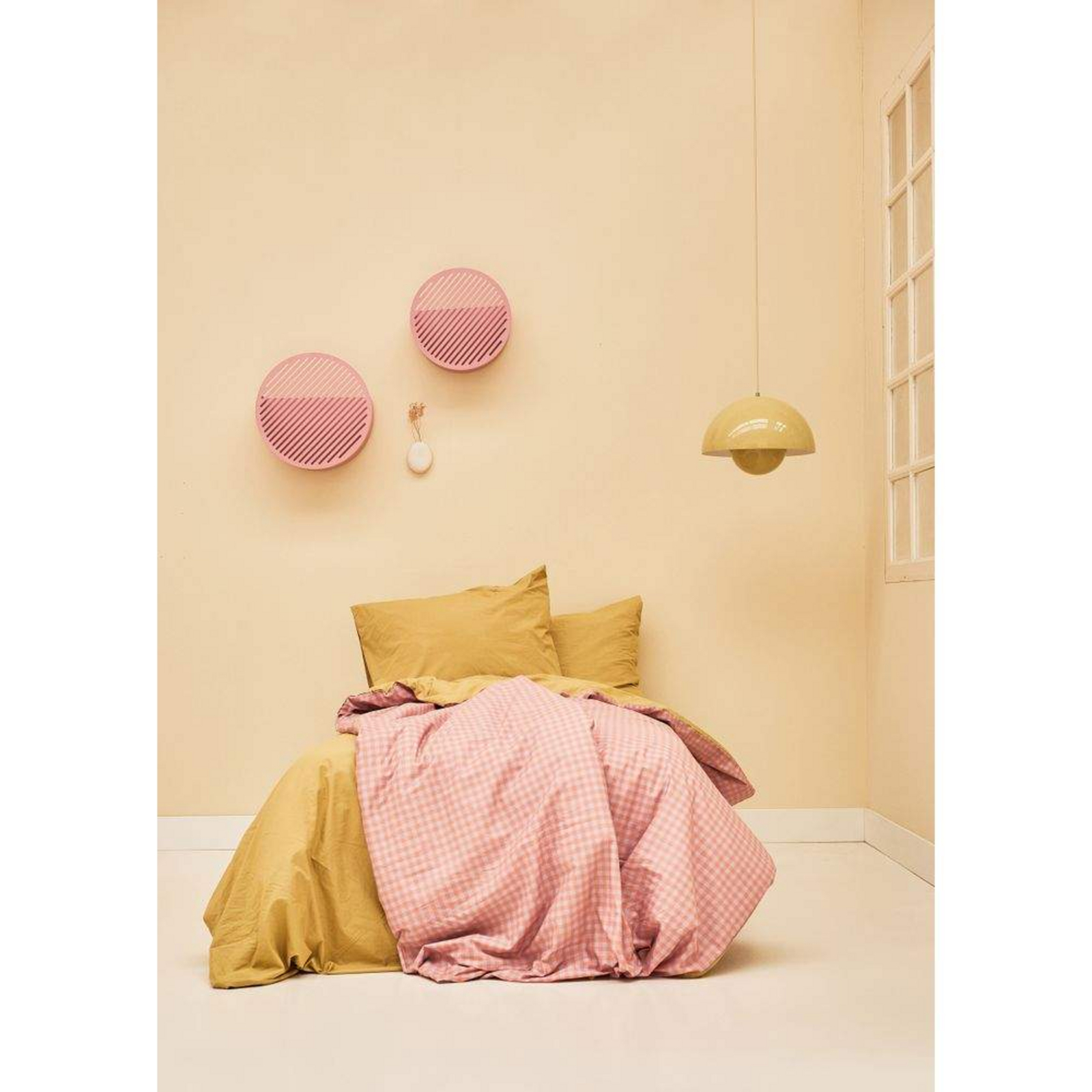 Diagonal Wall Basket Small Bubblegum Roza - Swedish Ninja