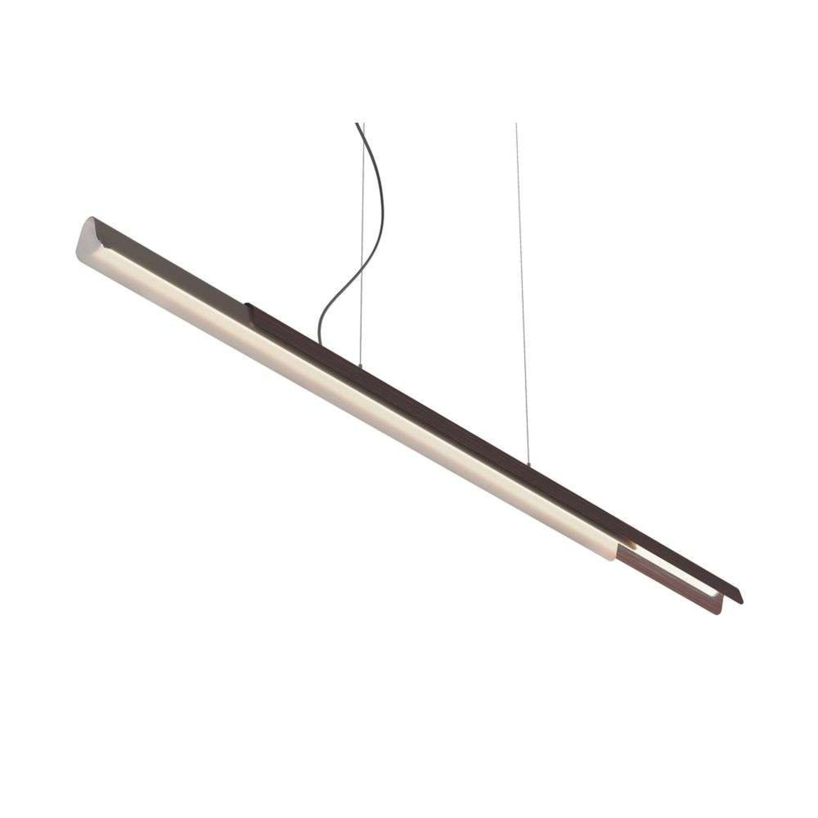 Dala Linear Lustră Pendul 2700K Dark Grey/Wood - KDLN