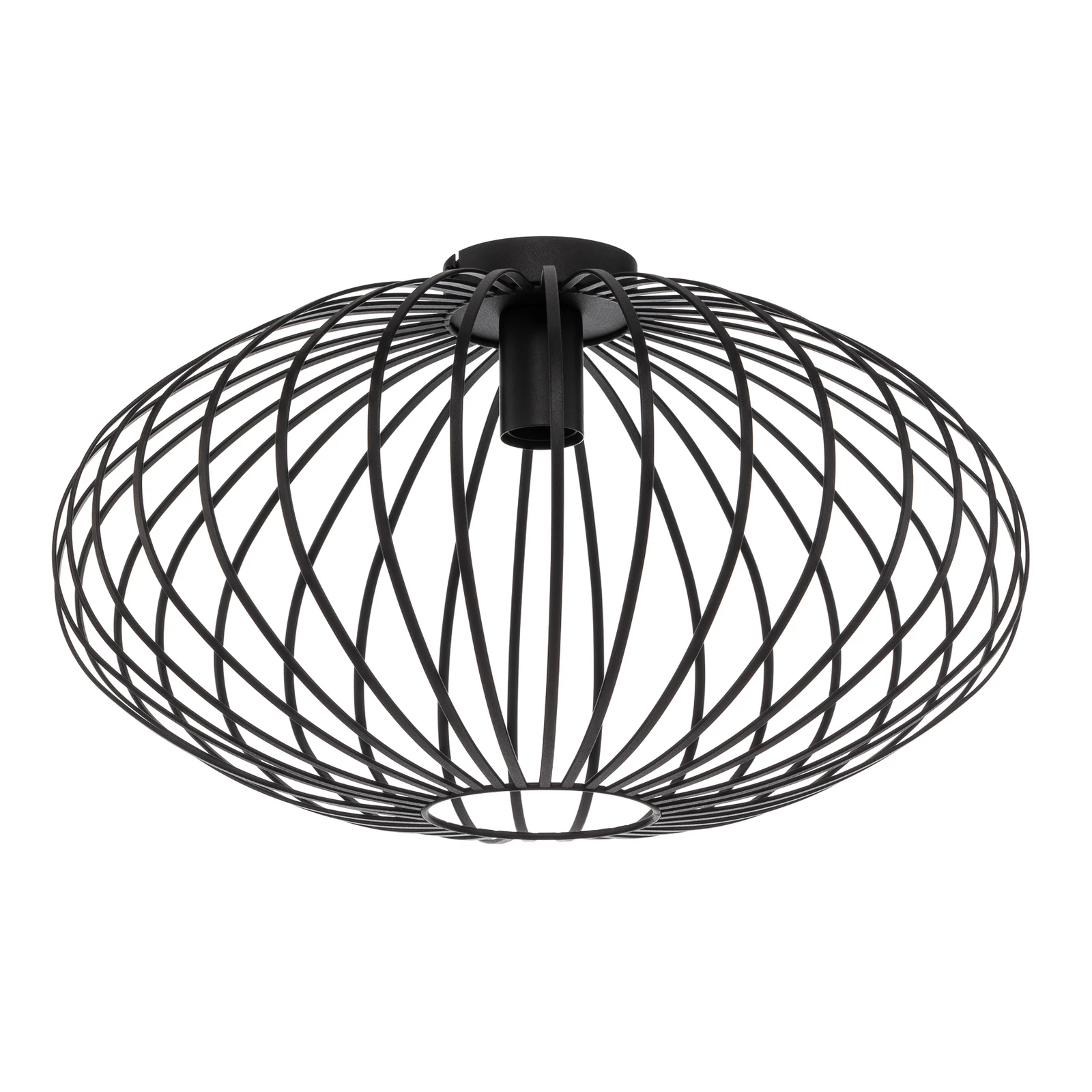 Stropní svítidlo Lindby Maivi, černé, 50 cm, železo, klec
