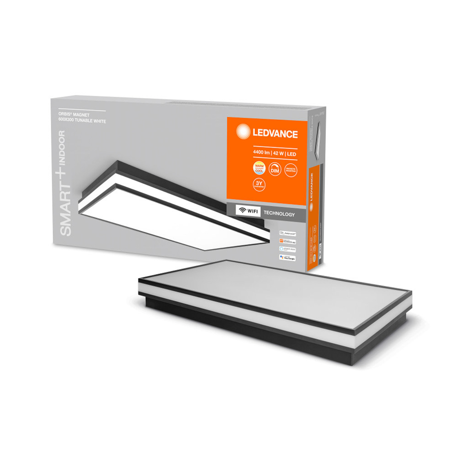 LEDVANCE SMART+ WiFi Orbis Magnet preto, 60x30cm