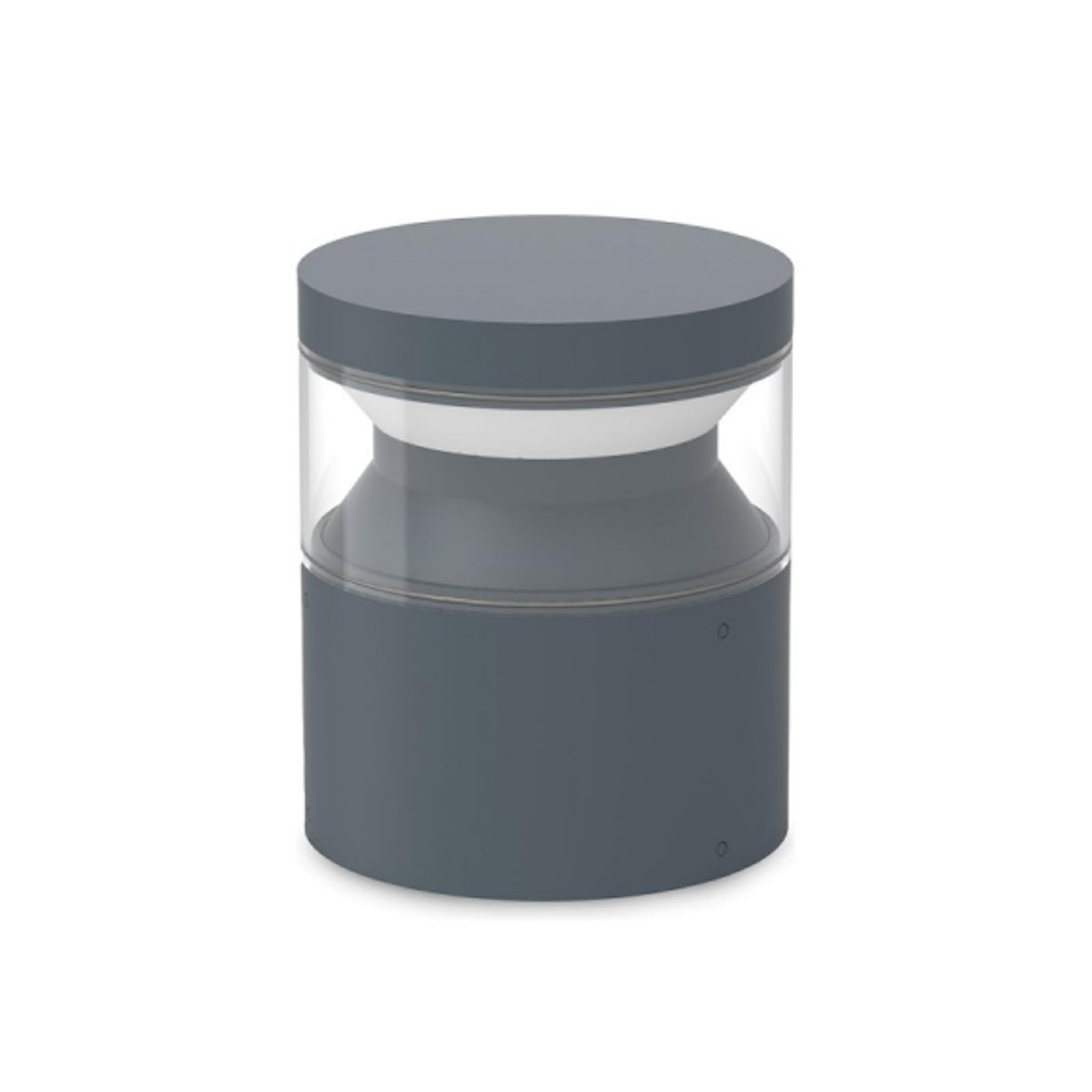 Ideal Lux LED-Sockelleuchte Boeing, anthrazit, Höhe 15 cm