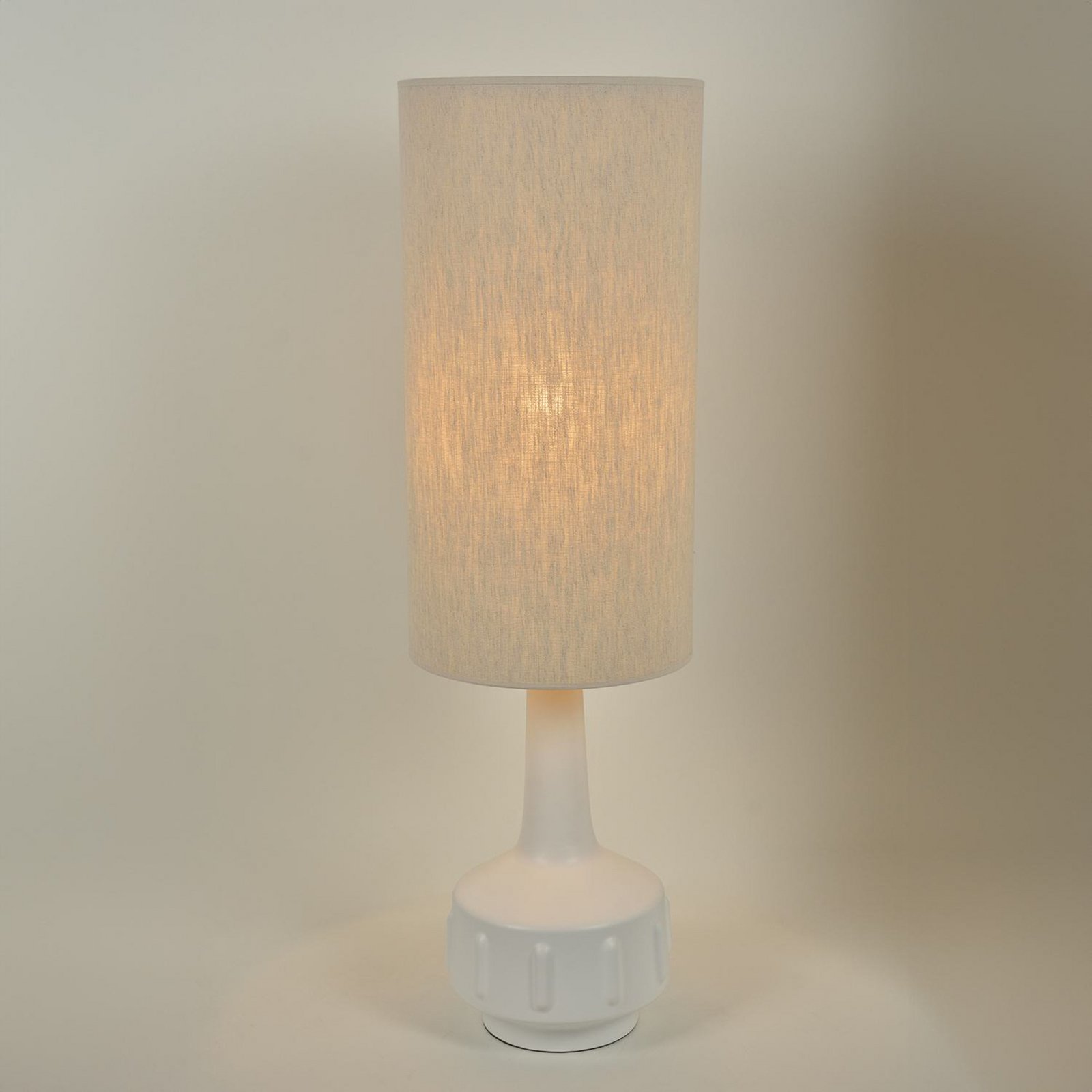 MARKET SET Stojacia lampa Jimmy, biela/béžová, 121 cm