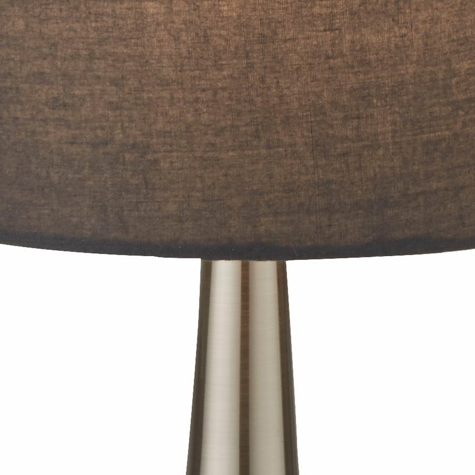 Tischleuchte Neraiah, grau/silber, Textil, 34 cm, dimmbar