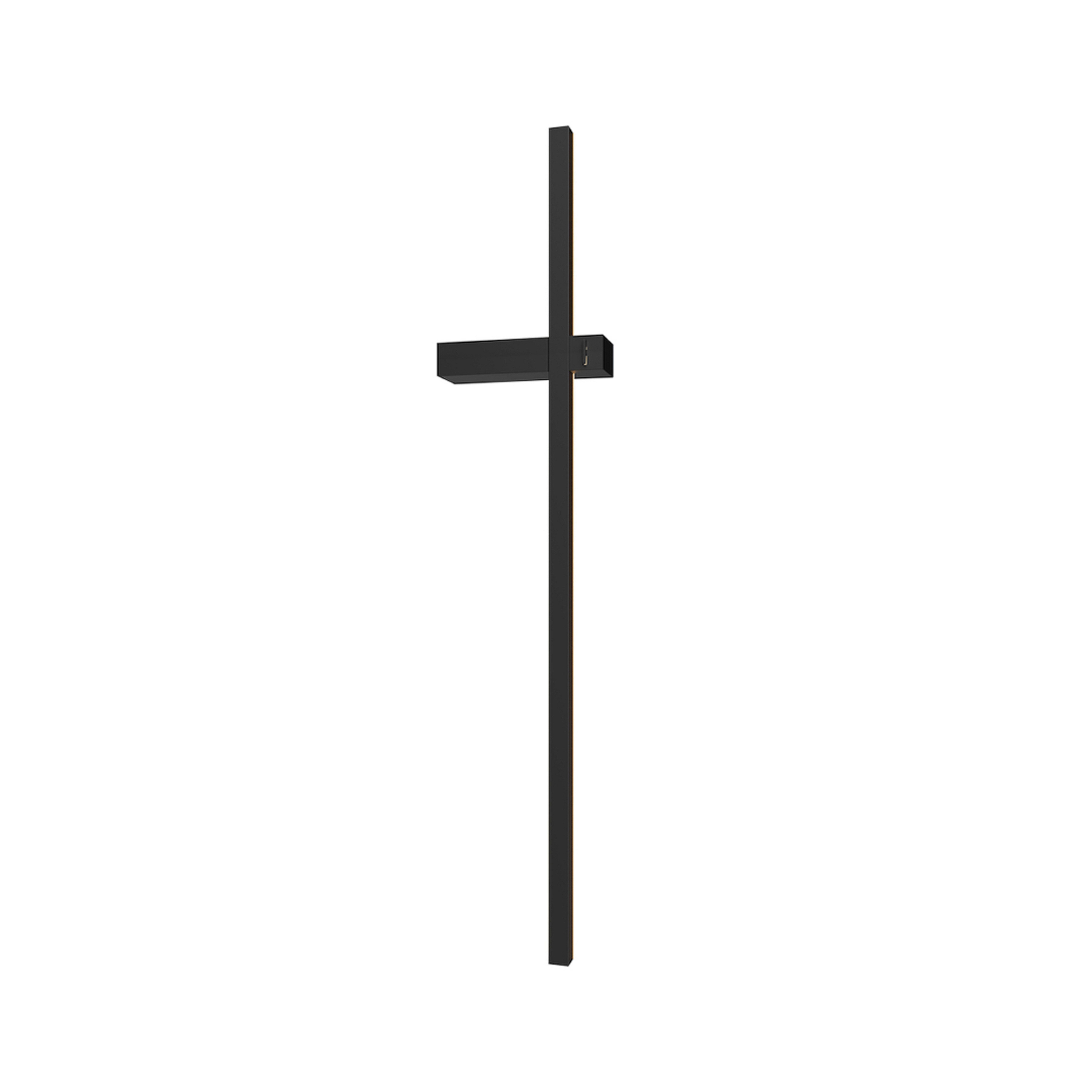 Applique murale LED Vision, hauteur 60 cm, métal, noir, 3 000 K