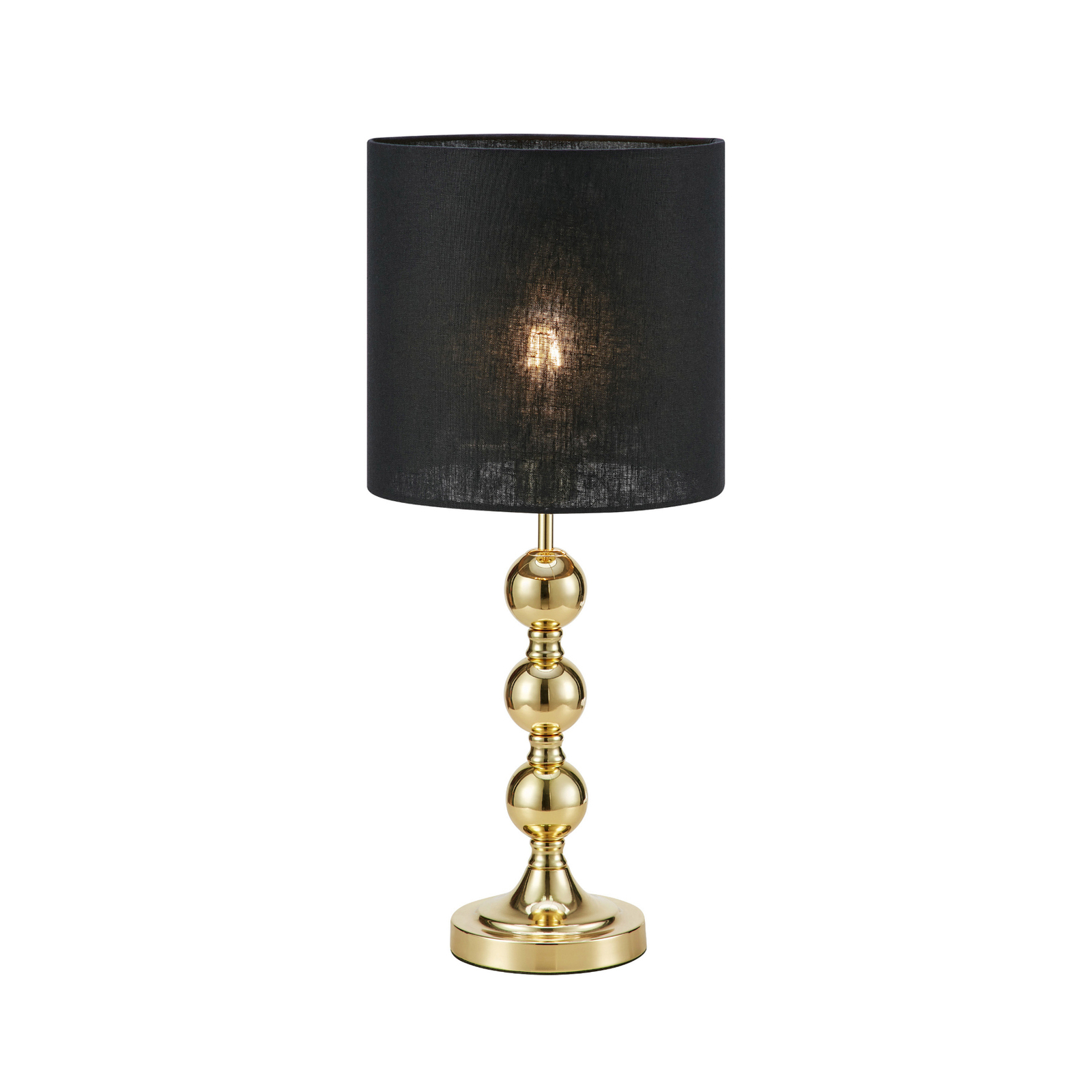 Octo table lamp with a linen lampshade brass/black