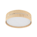 Plafonnier Calma, beige, raphia, Ø 60 cm, E27