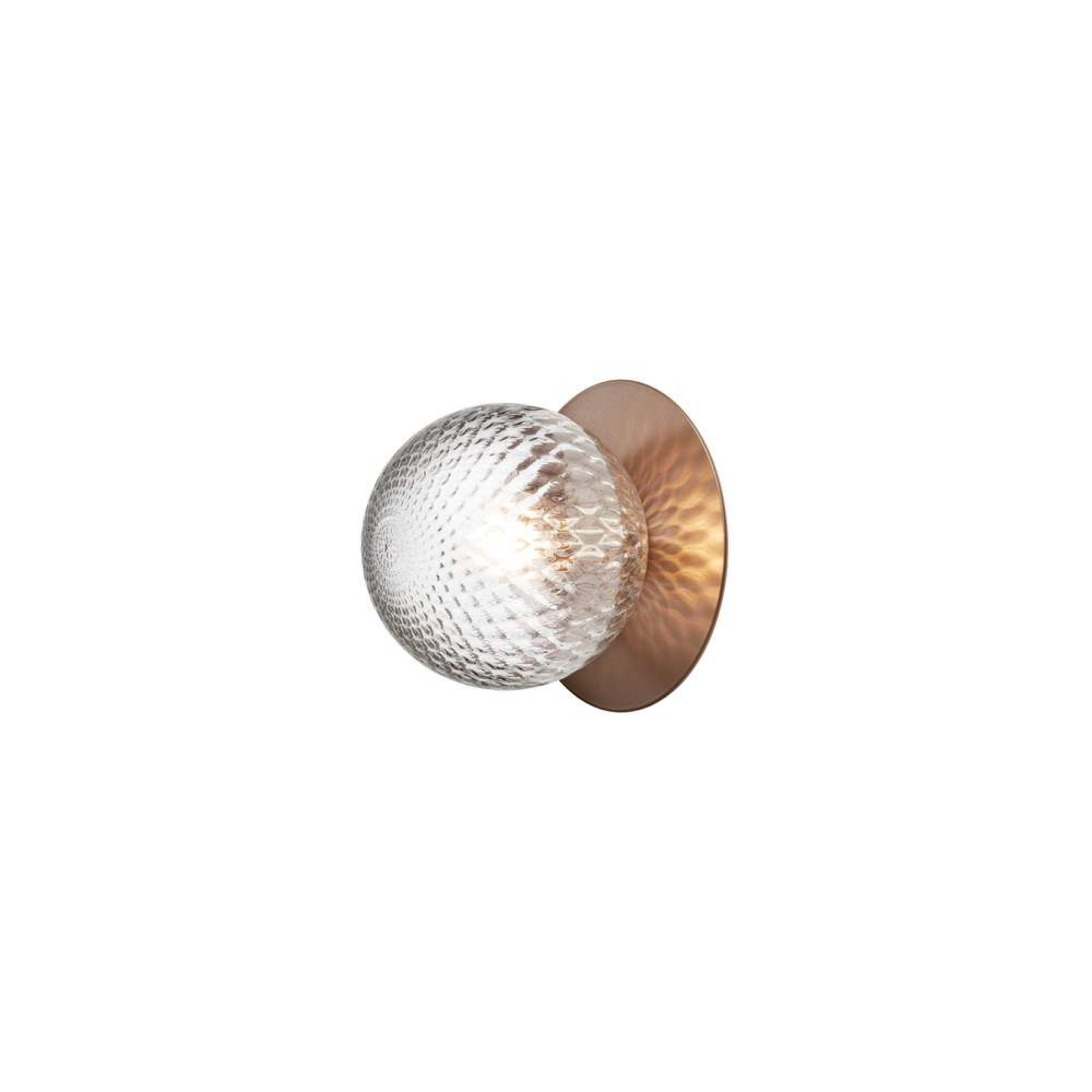 Aplique Liila 1 Medium, bronce/transparente, IP 44, G9 - Nuura