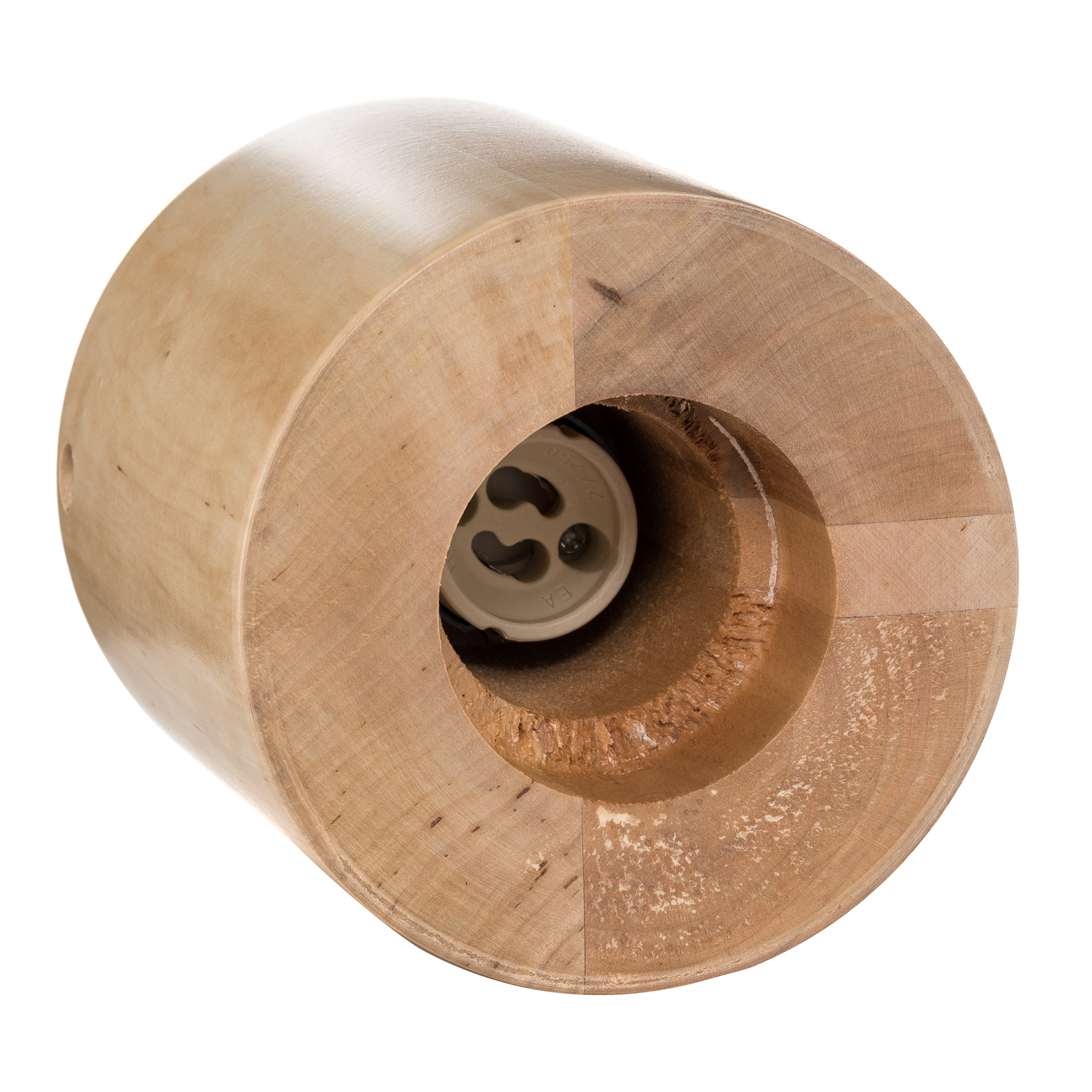 Plafonnier Ara en forme de cylindre en bois
