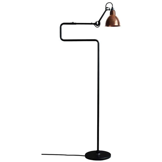 411 Stojaca Lampa Black/Raw Copper/White - Lampe Gras