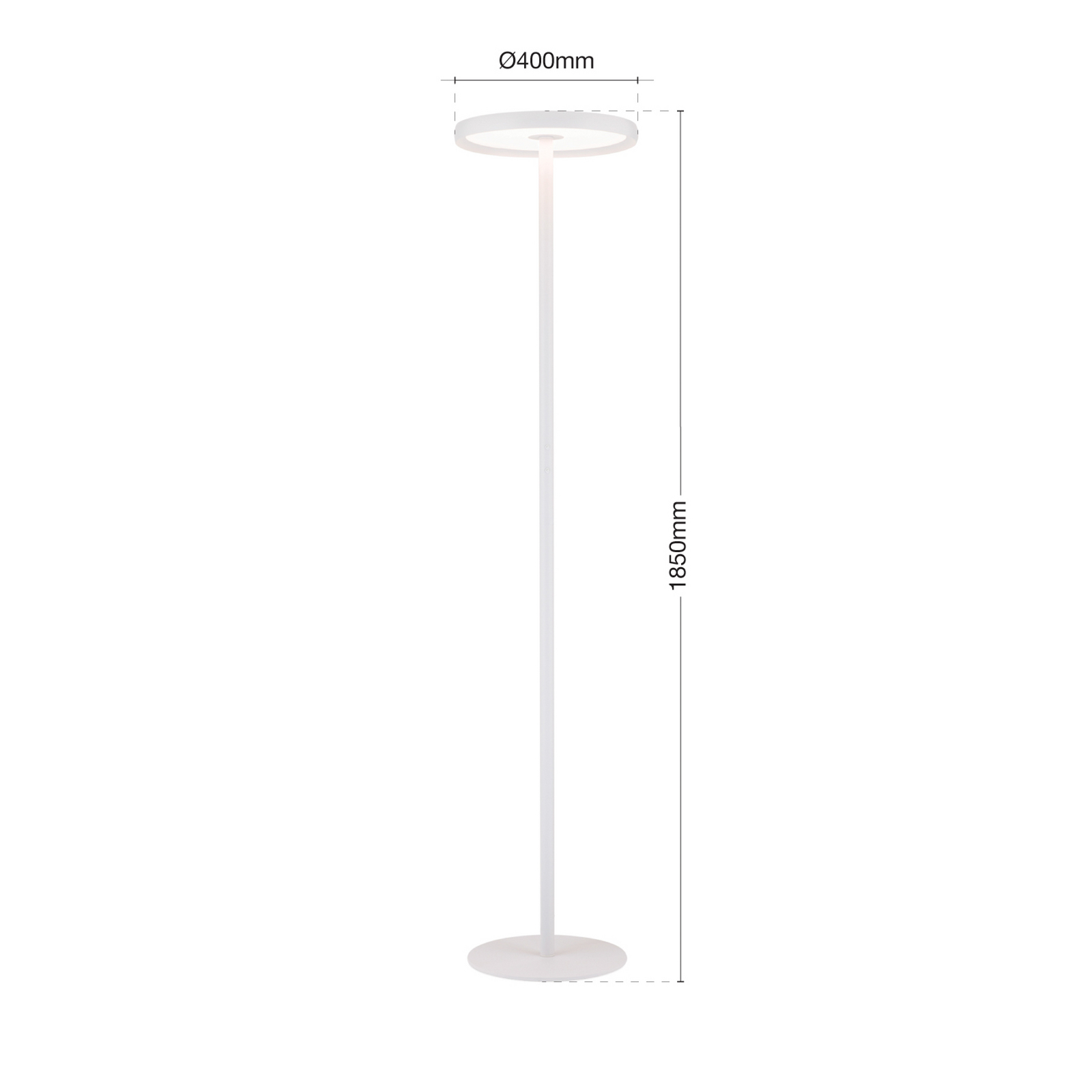 Candeeiro de pé LED KANT, branco, altura 185 cm, CCT, regulável, up/down Candeeiro de pé LED KANT, branco, altura 185 cm, CCT, regulável, up/down