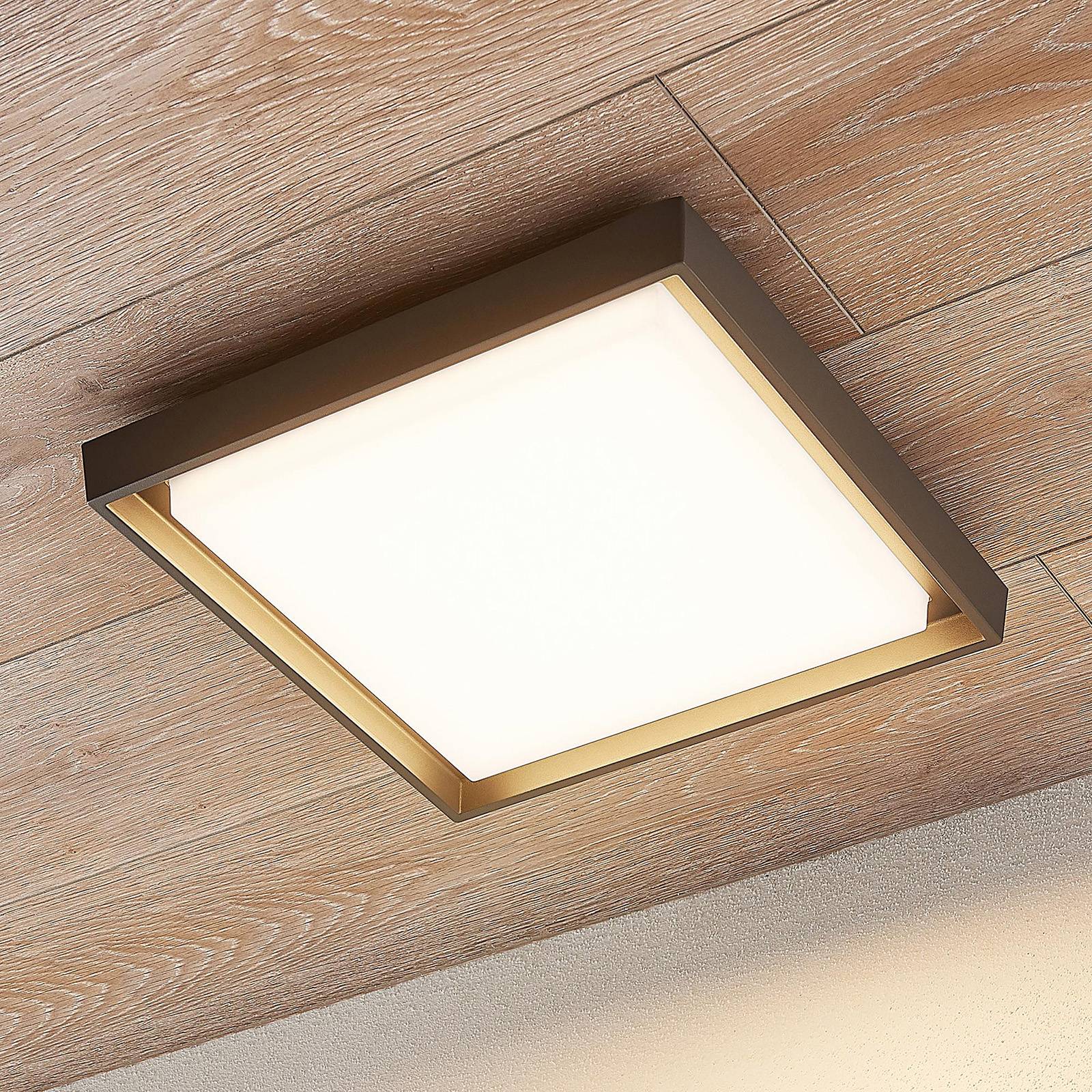 Plaf n led para exterior birta angular 34 cm lampara es