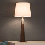 HerzBlut Conico table lamp white, walnut, 58 cm
