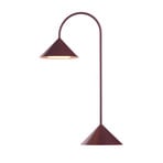 FRANDSEN Grasp LED table lamp, dark red, height 47 cm, metal