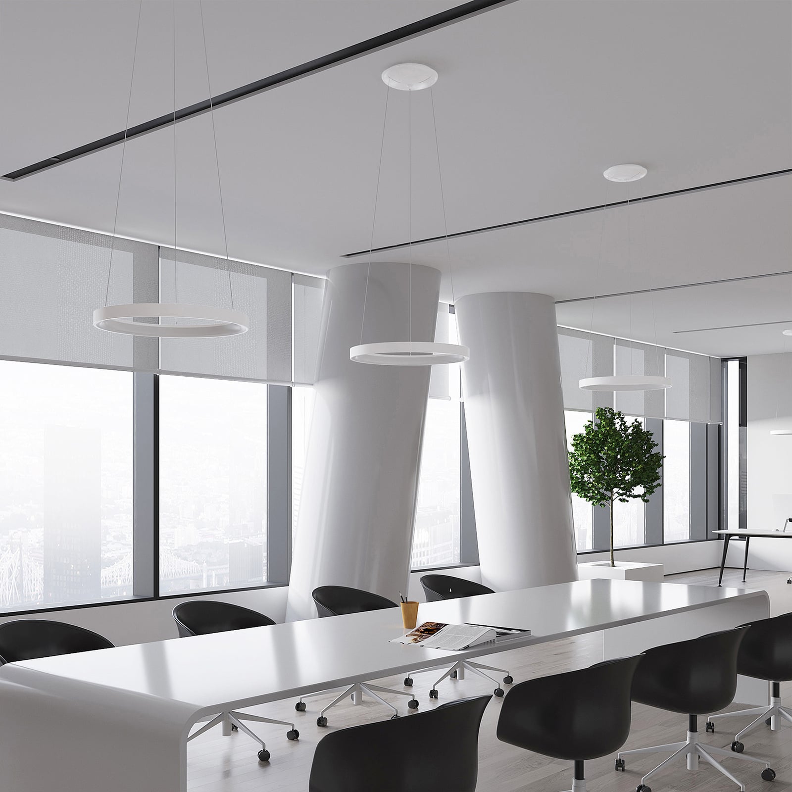 Vivy LED lógó világítás, fehér, Ø 58 cm, fém - Arcchio