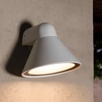 Pals outdoor wall light, IP65 white matt