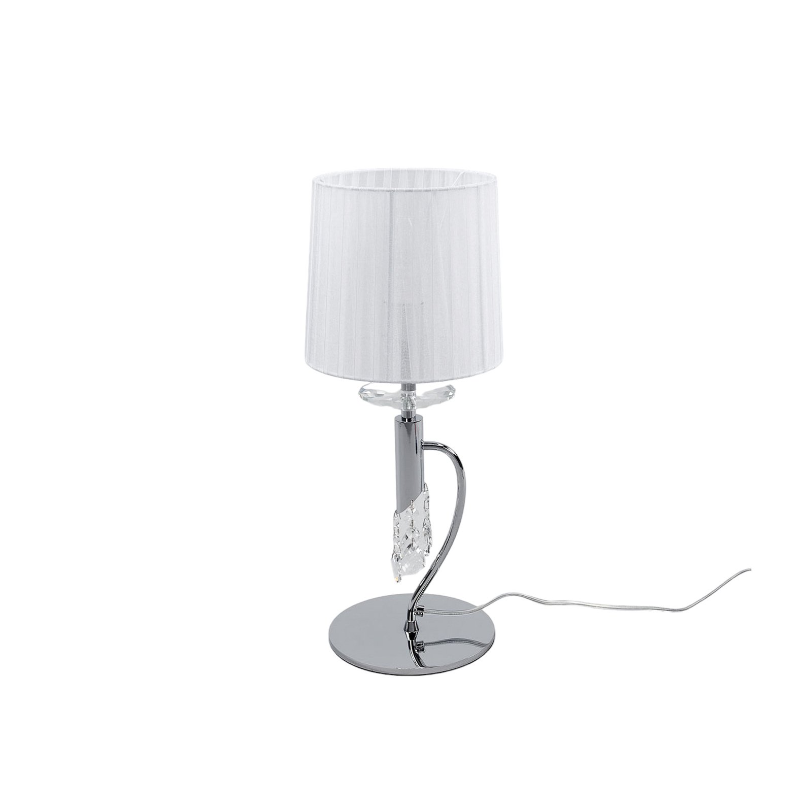 Lilja galda lampa ar zīda abažūru