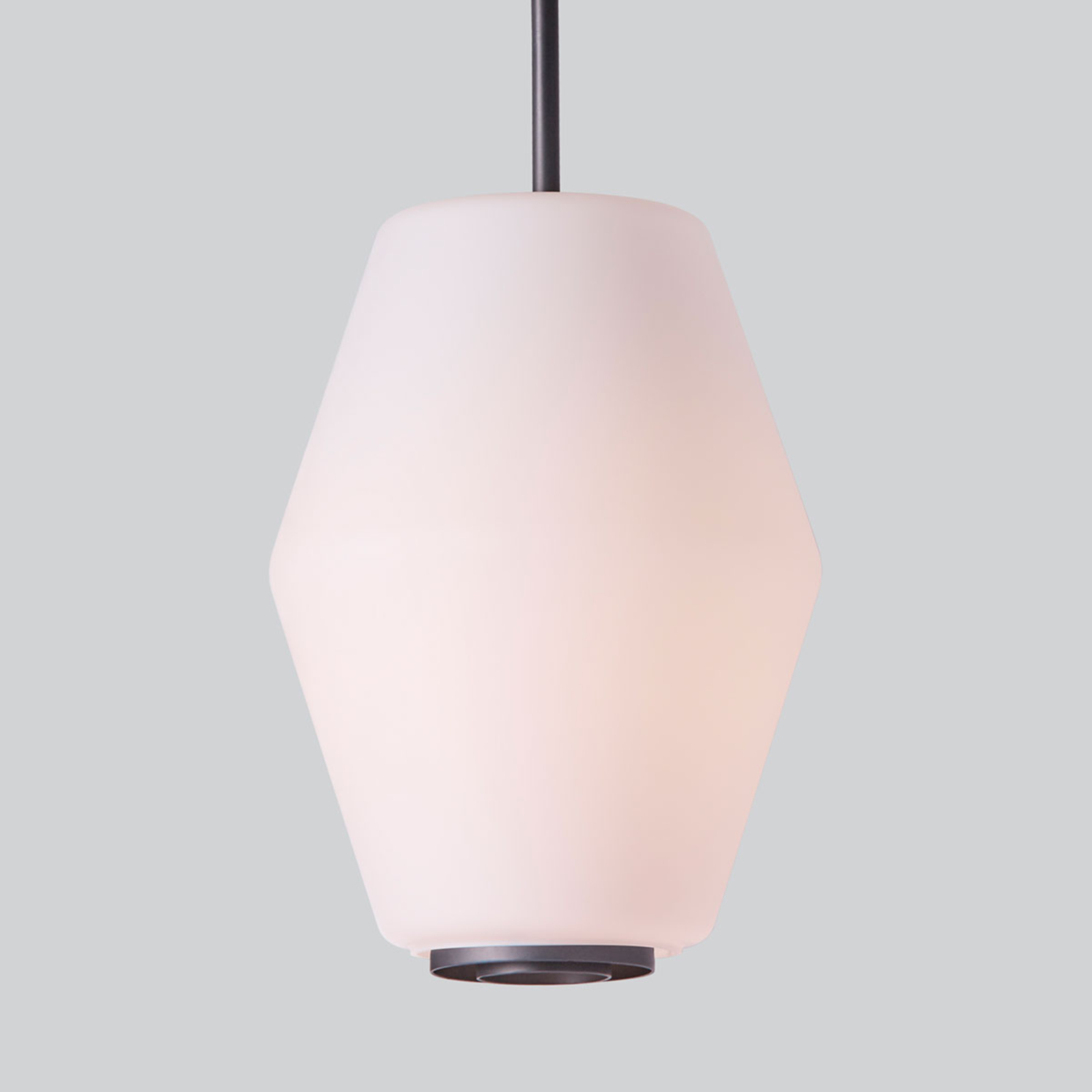 Northern Dahl hanging light with glass lampshade