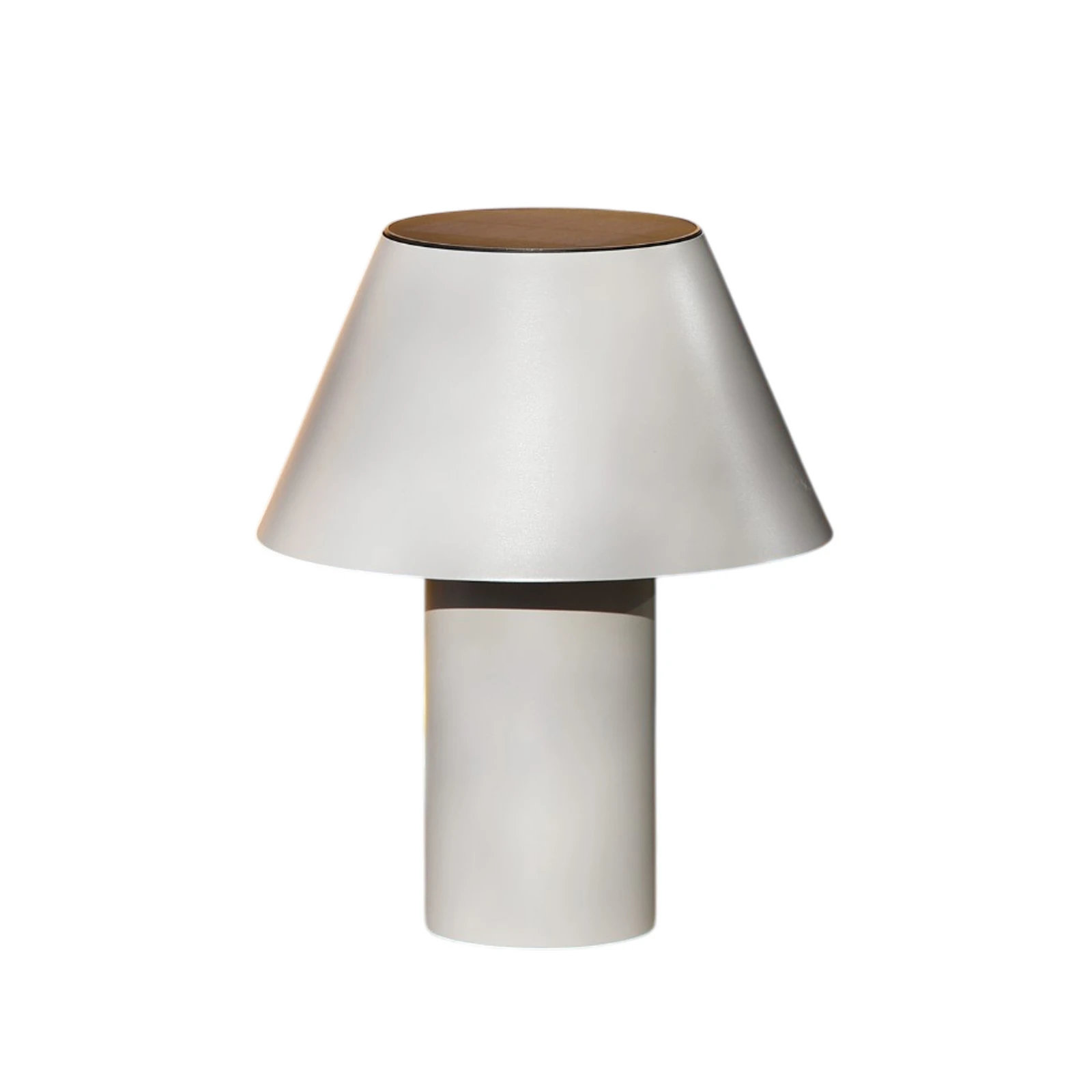 LED-Solar-Tischleuchte Vivo, grau, IP44, Höhe 30 cm, dim.