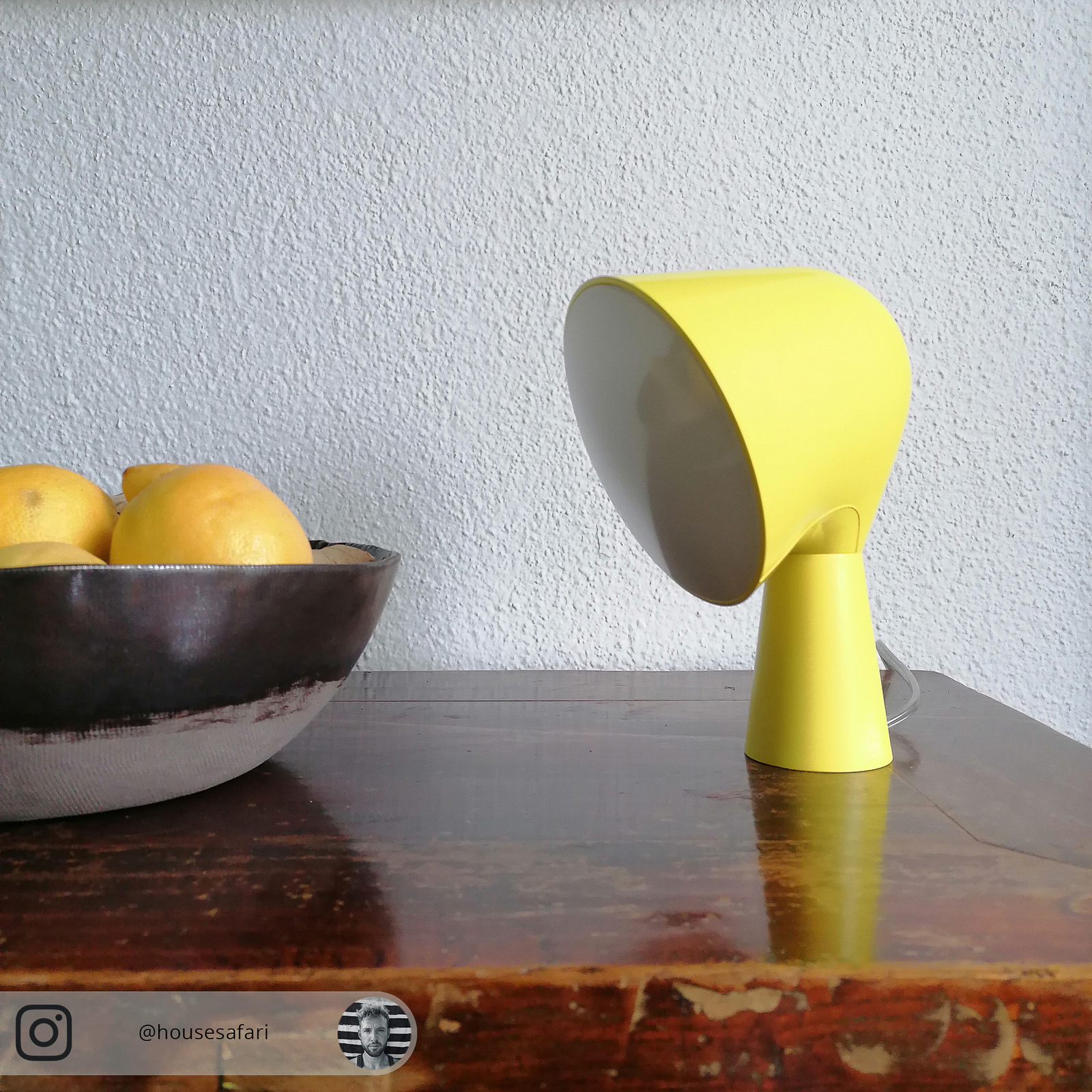 "Foscarini Binic" dizaino stalinis šviestuvas, geltonas