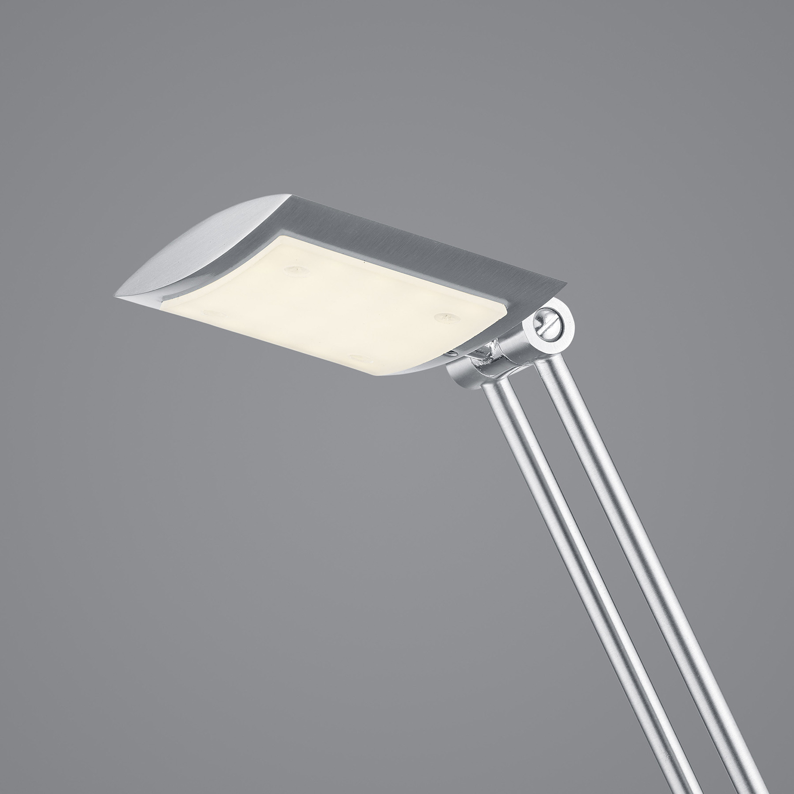 LED stojací lampa Wim 2-světelná čtecí lampa nikl/chrom