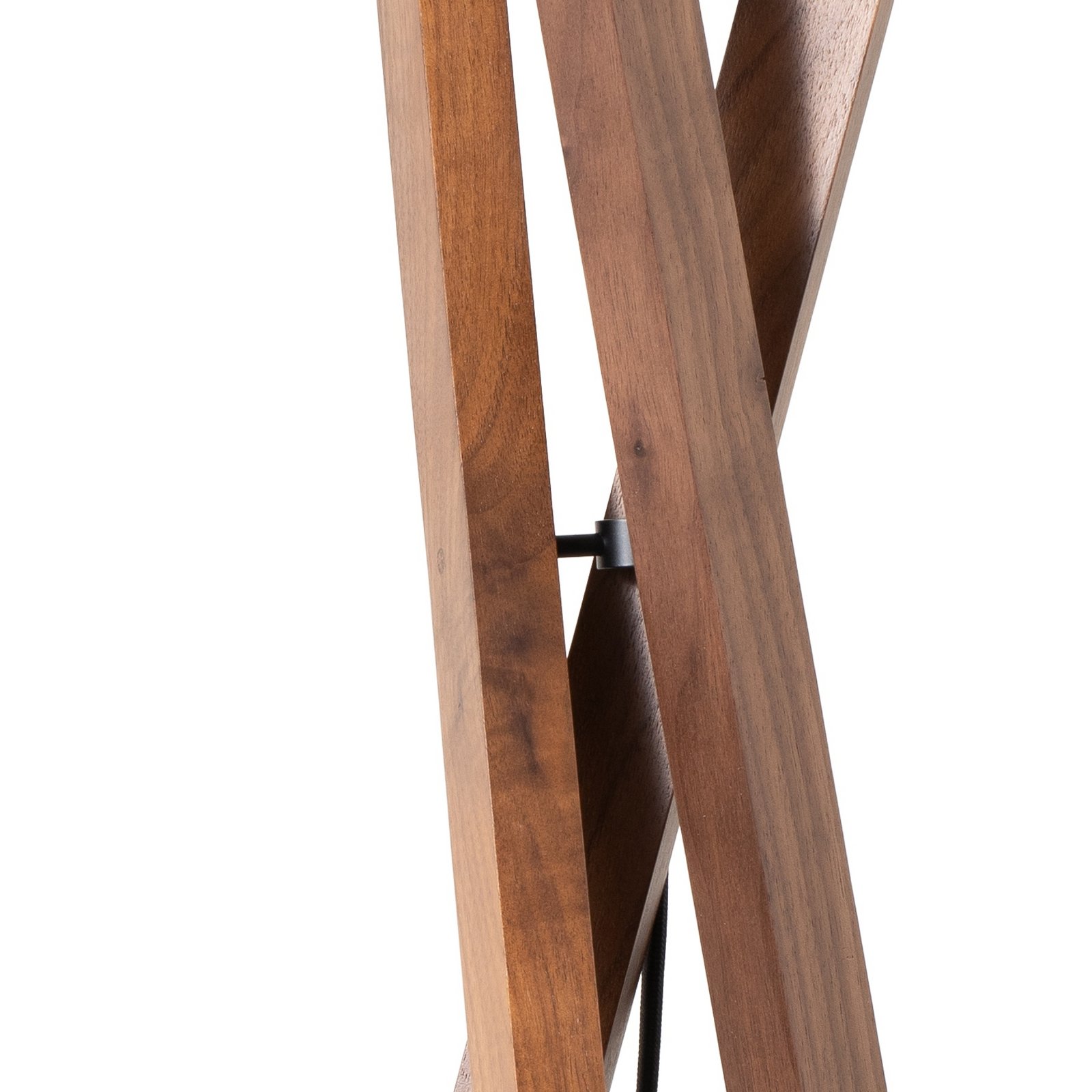 "Lucande" grindų šviestuvas "Auriane", trikojis, juodas, audinys, 160 cm