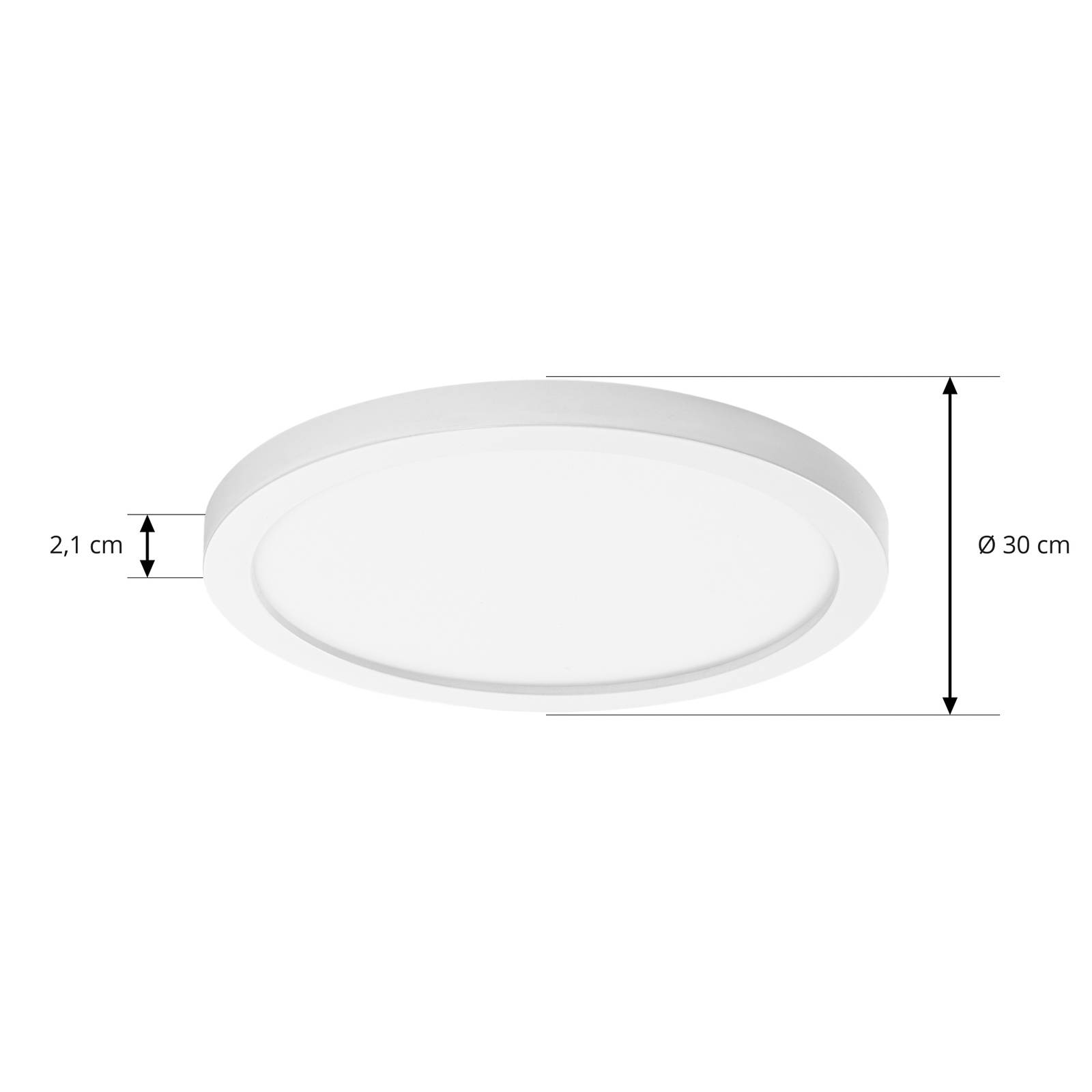 Lampa sufitowa LED Solvie, biała, okrągła, Ø 30 cm