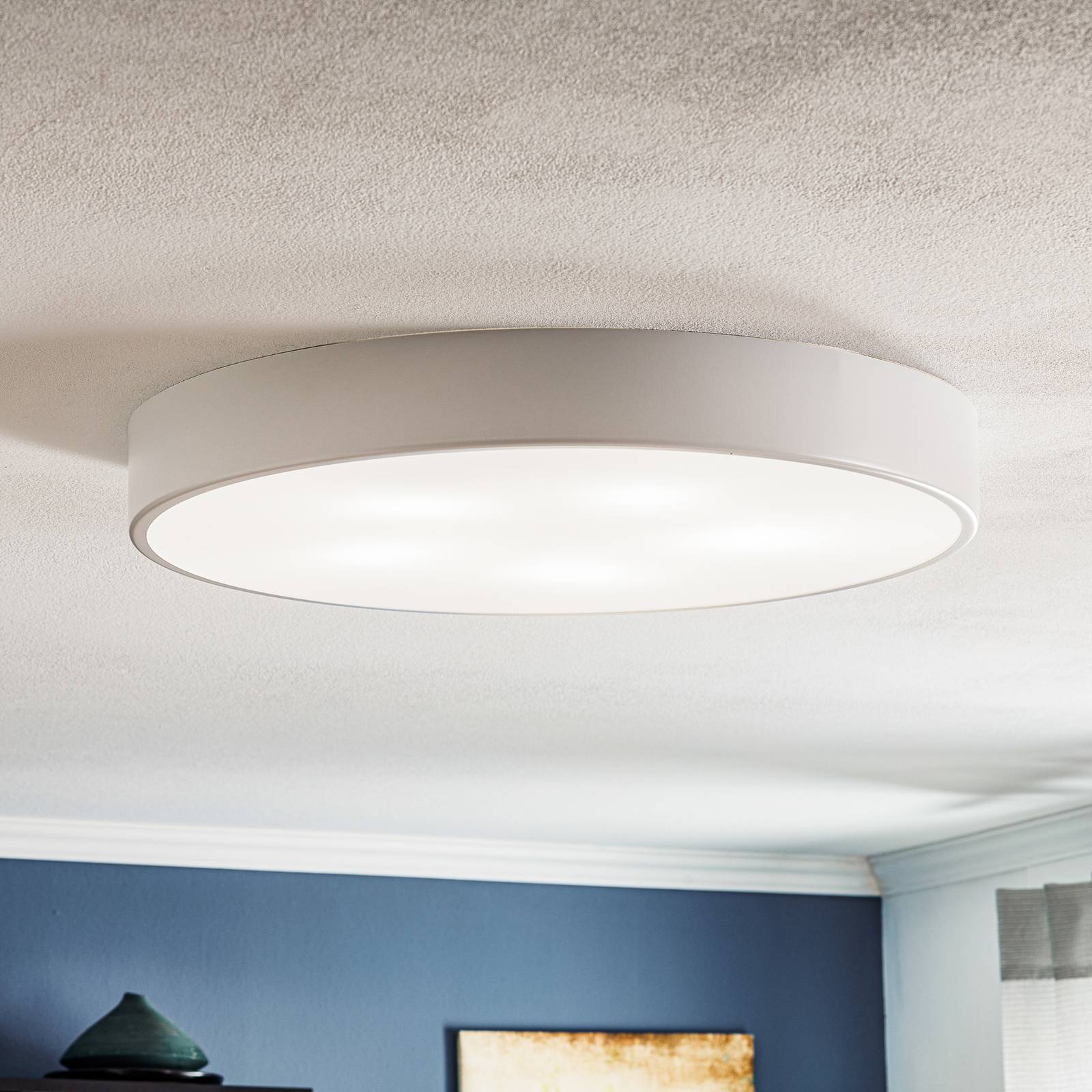 TEMAR LIGHTING Plafonnier Cleo blanc avec diffuseur Ø 60 cm