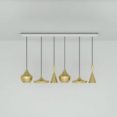 Tom Dixon Beat Range Linear závěsné světlo 6 mosaz