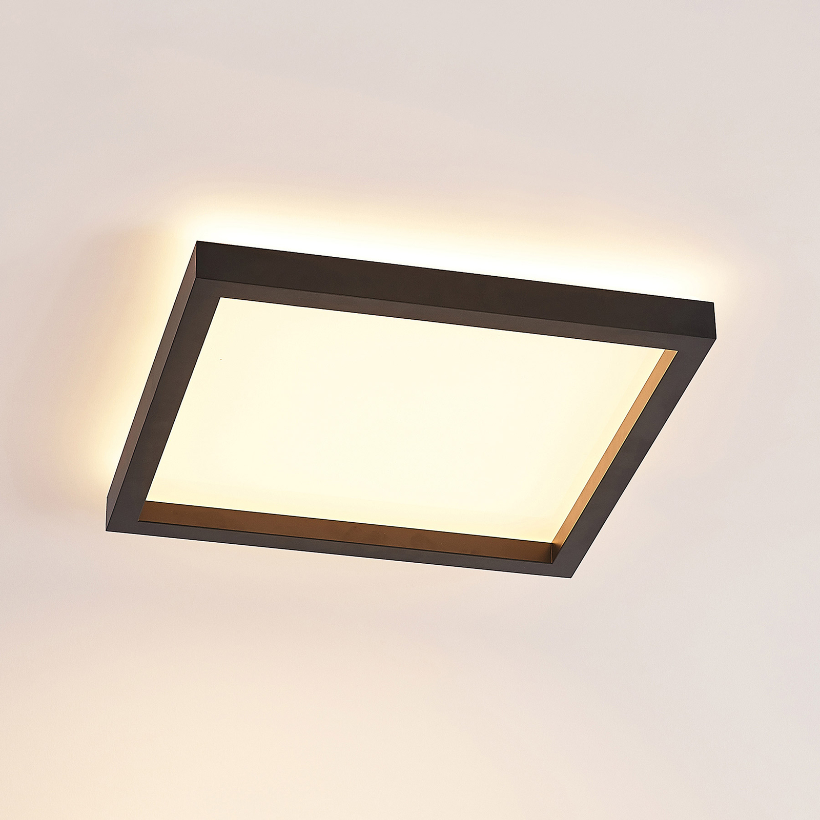 Prios Avira LED plafondlamp, vierkant, 29 cm