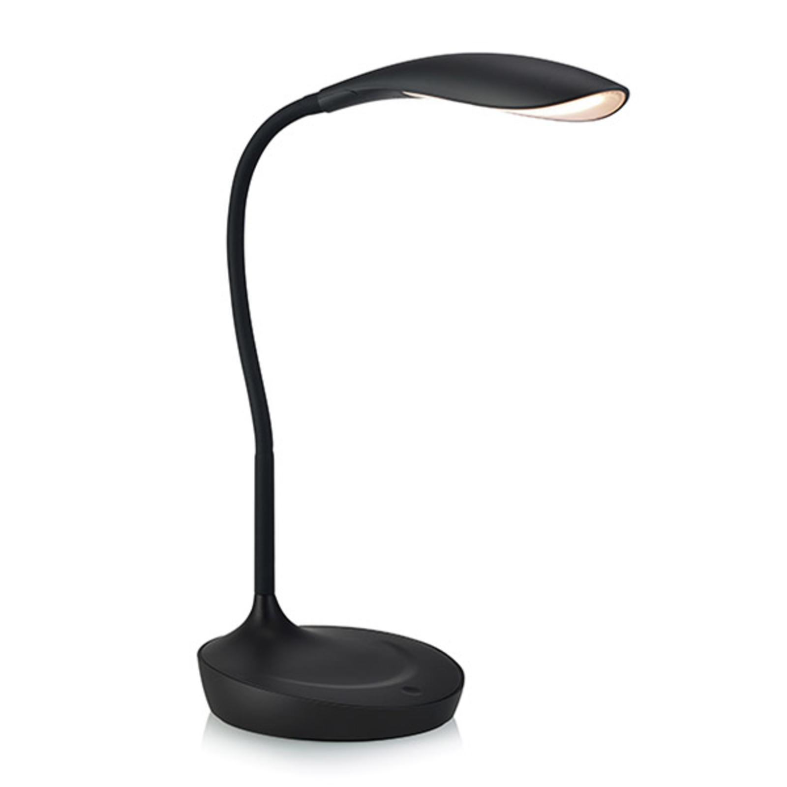 Candeeiro de mesa Swan LED, preto