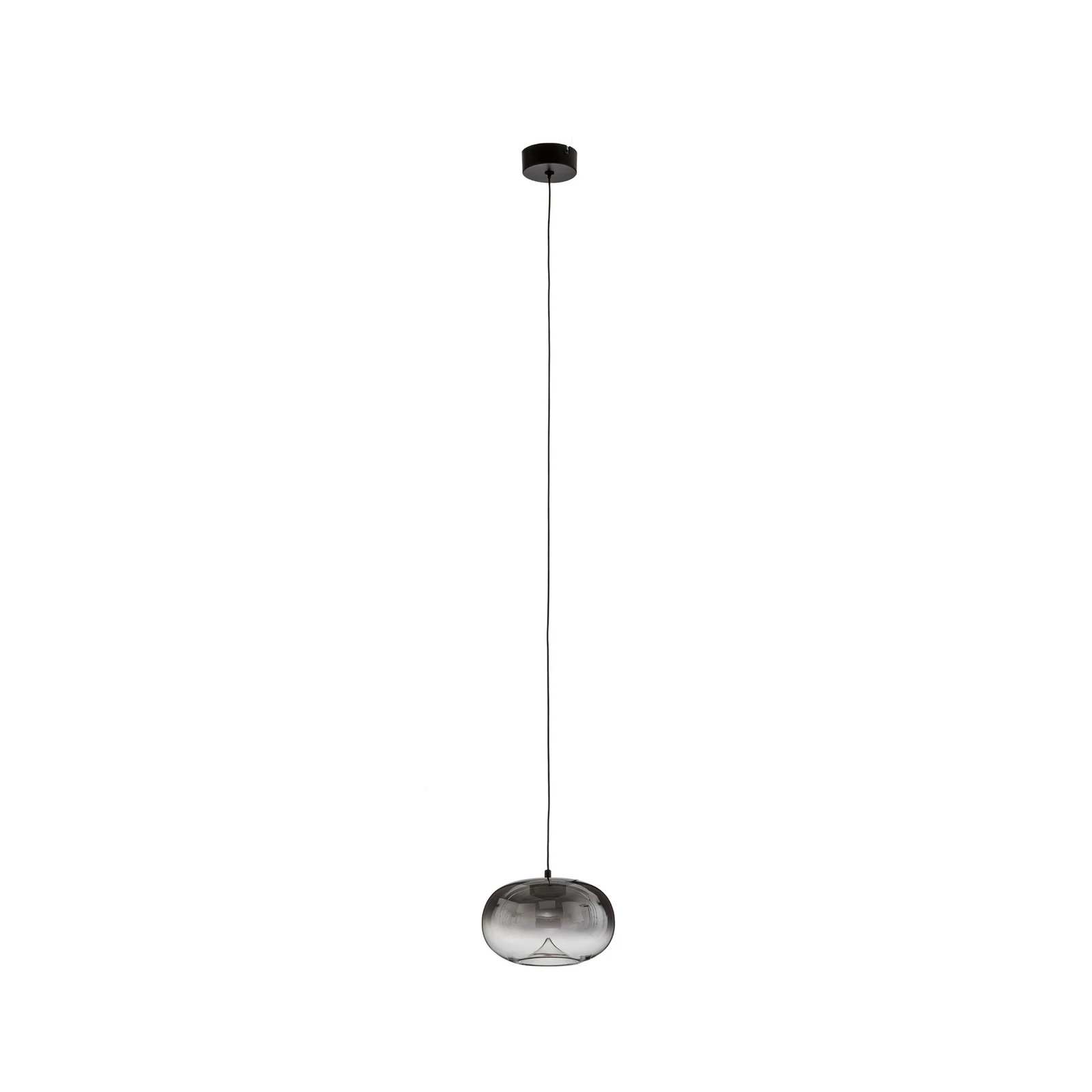 LED pakabinamas šviestuvas „Vaso“, dūminės pilkos spalvos, Ø 18 cm, stiklas