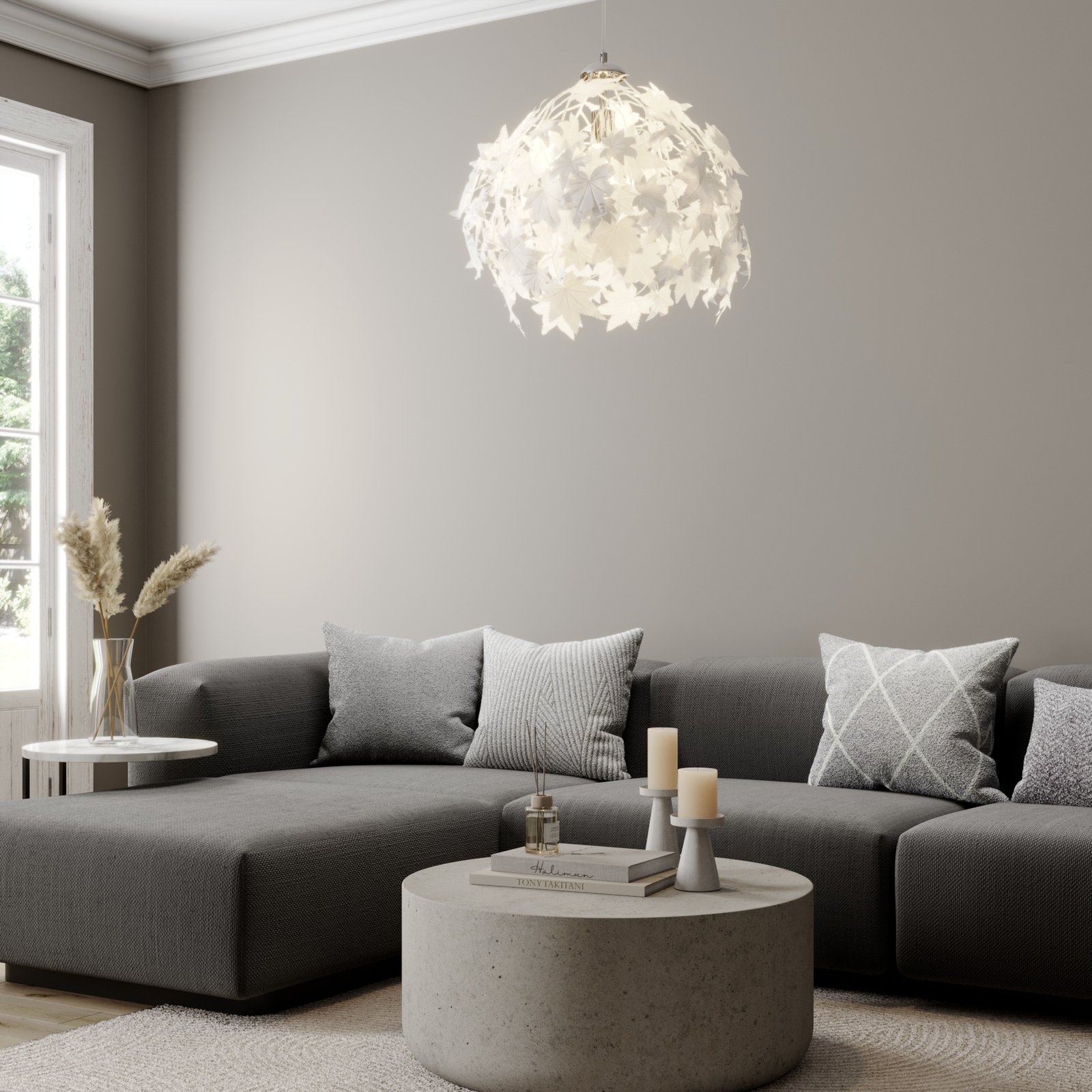 Maple Pendelleuchte Ø38 White/Chrome - Lindby